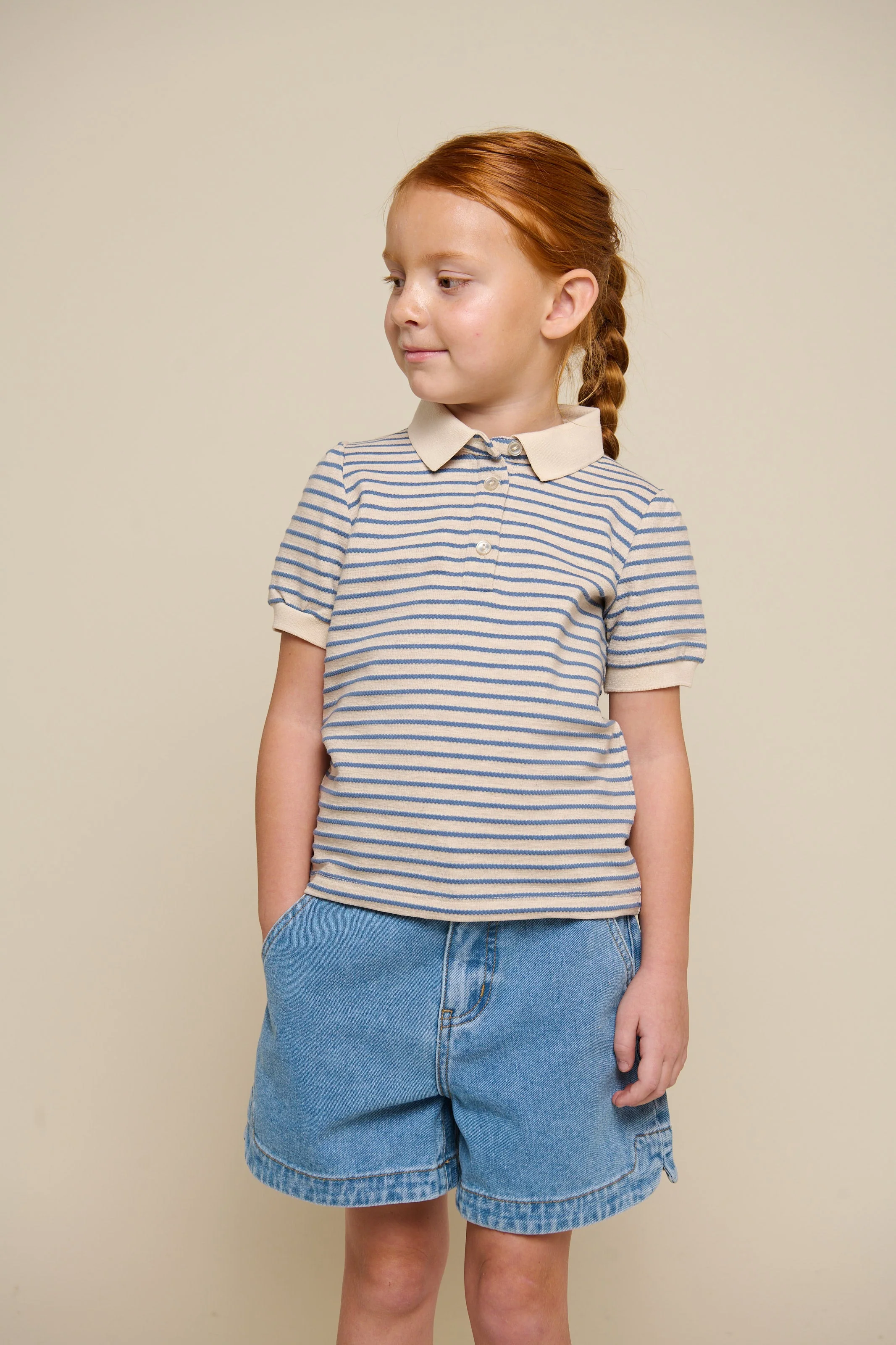 Gestreiftes Jersey-Poloshirt - Tween - Blue | 101007 Emmie - Image 6
