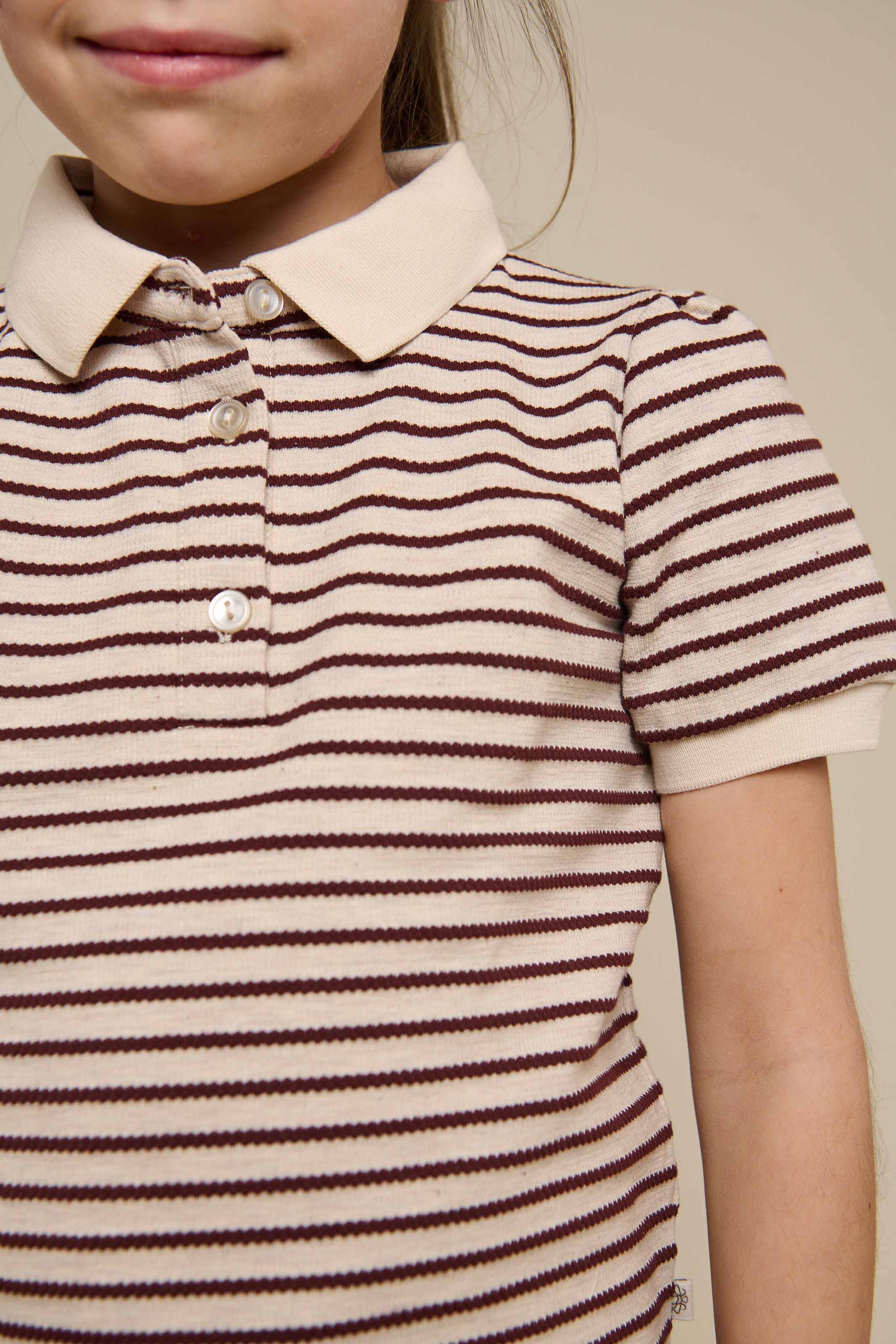 Gestreiftes Jersey-Poloshirt - Tween - Brown | 101005 Emmie - Image 4