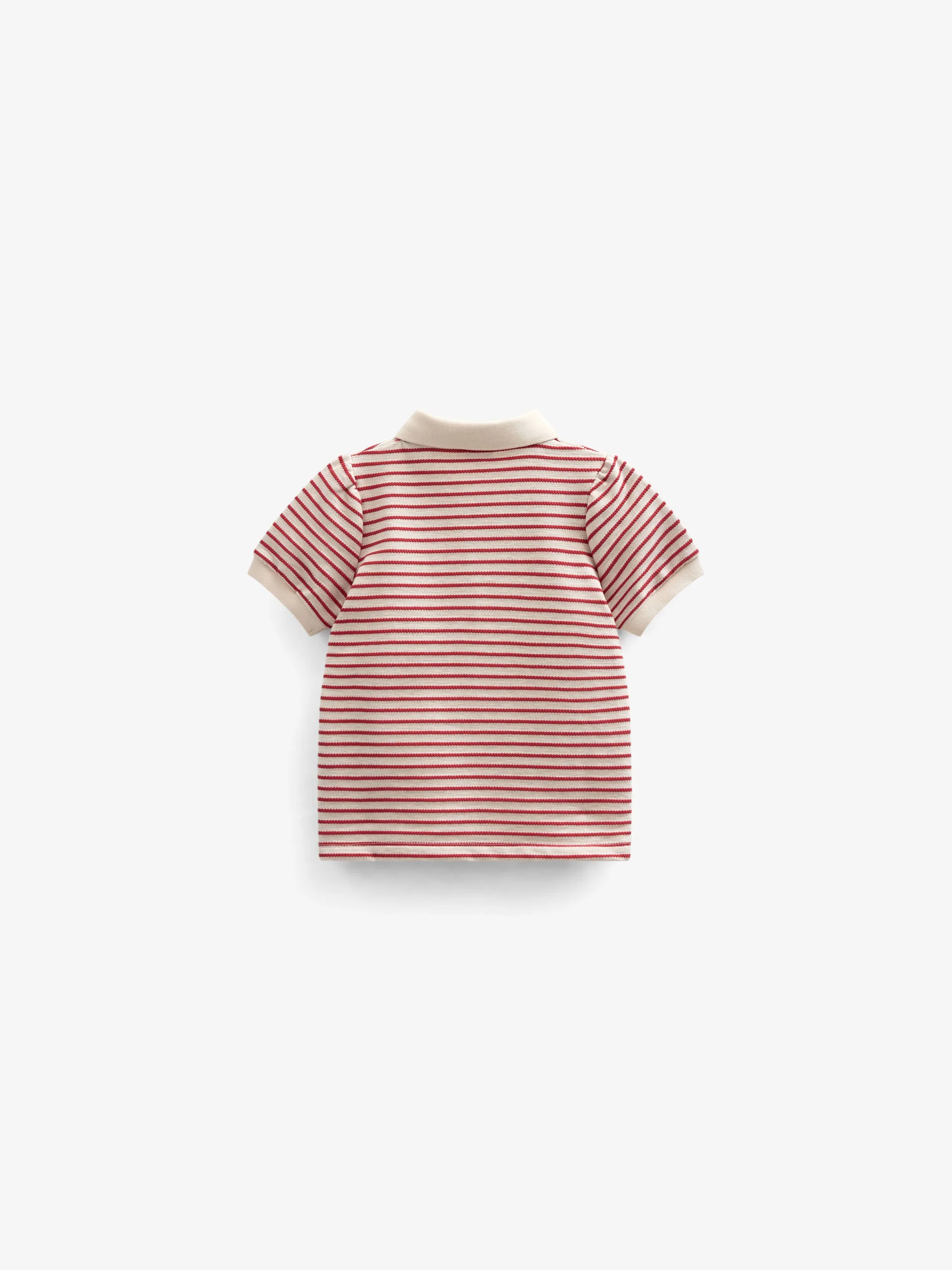 Gestreiftes Jersey-Poloshirt - Tween - Cherry Red | 101003 Emmie - Image 3