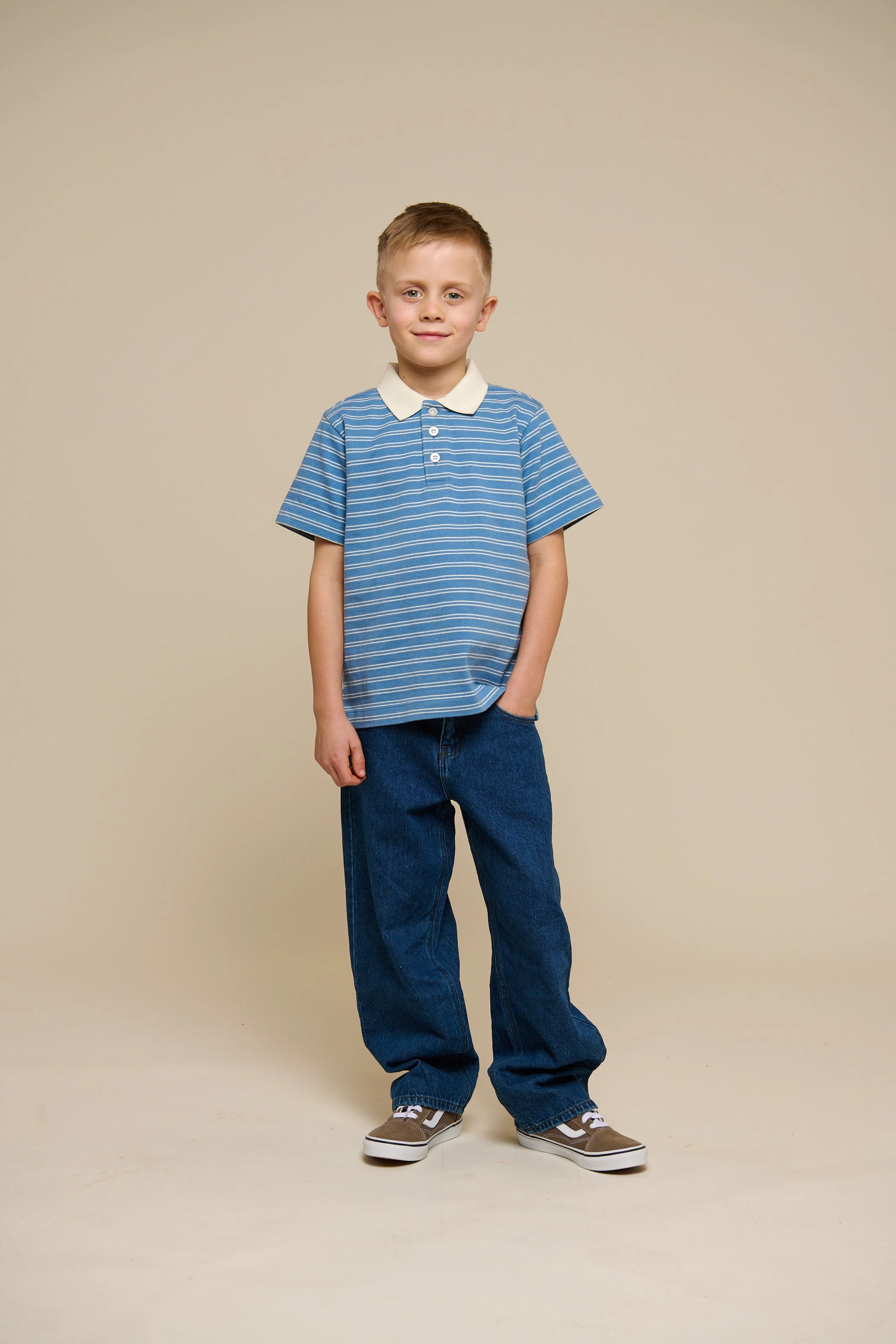 Gestreiftes Jersey-Poloshirt - Tween - Dusty Blue | 101176 Otto - Image 2
