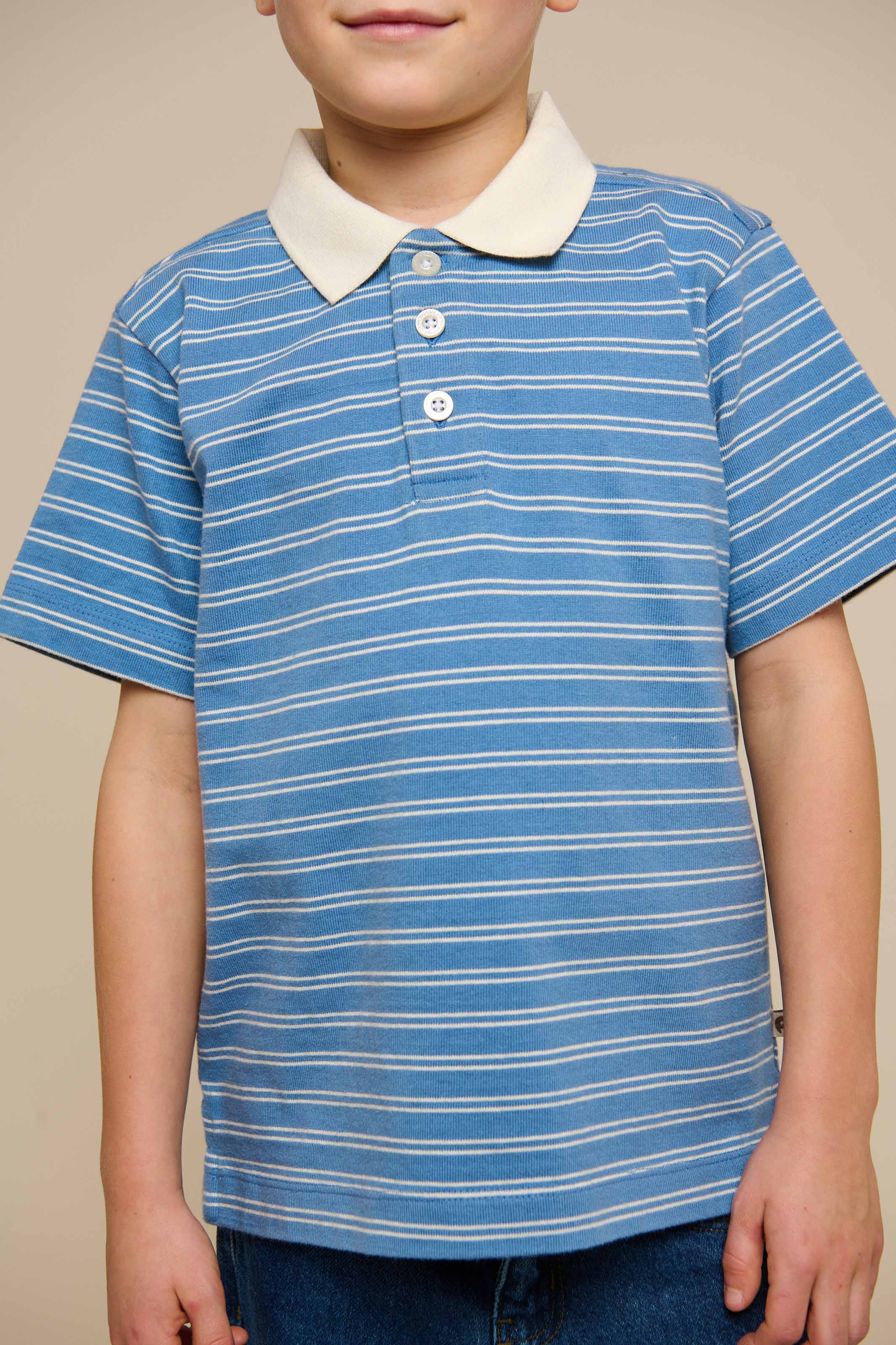 Gestreiftes Jersey-Poloshirt - Tween - Dusty Blue | 101176 Otto - Image 4