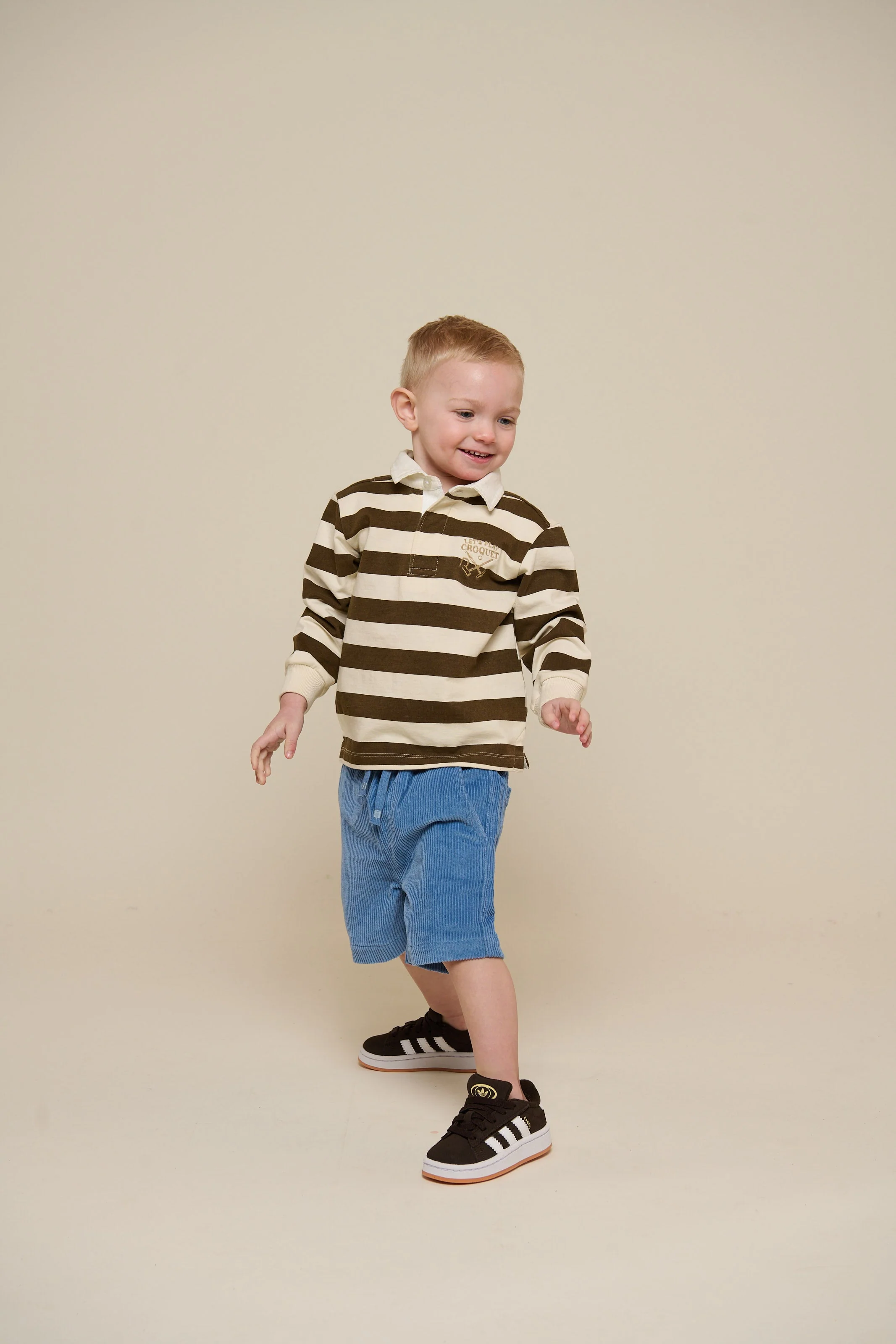 Gestreiftes Polo-Sweatshirt - Kids - Dark Brown/Offwhite | 101397 Marco - Image 5