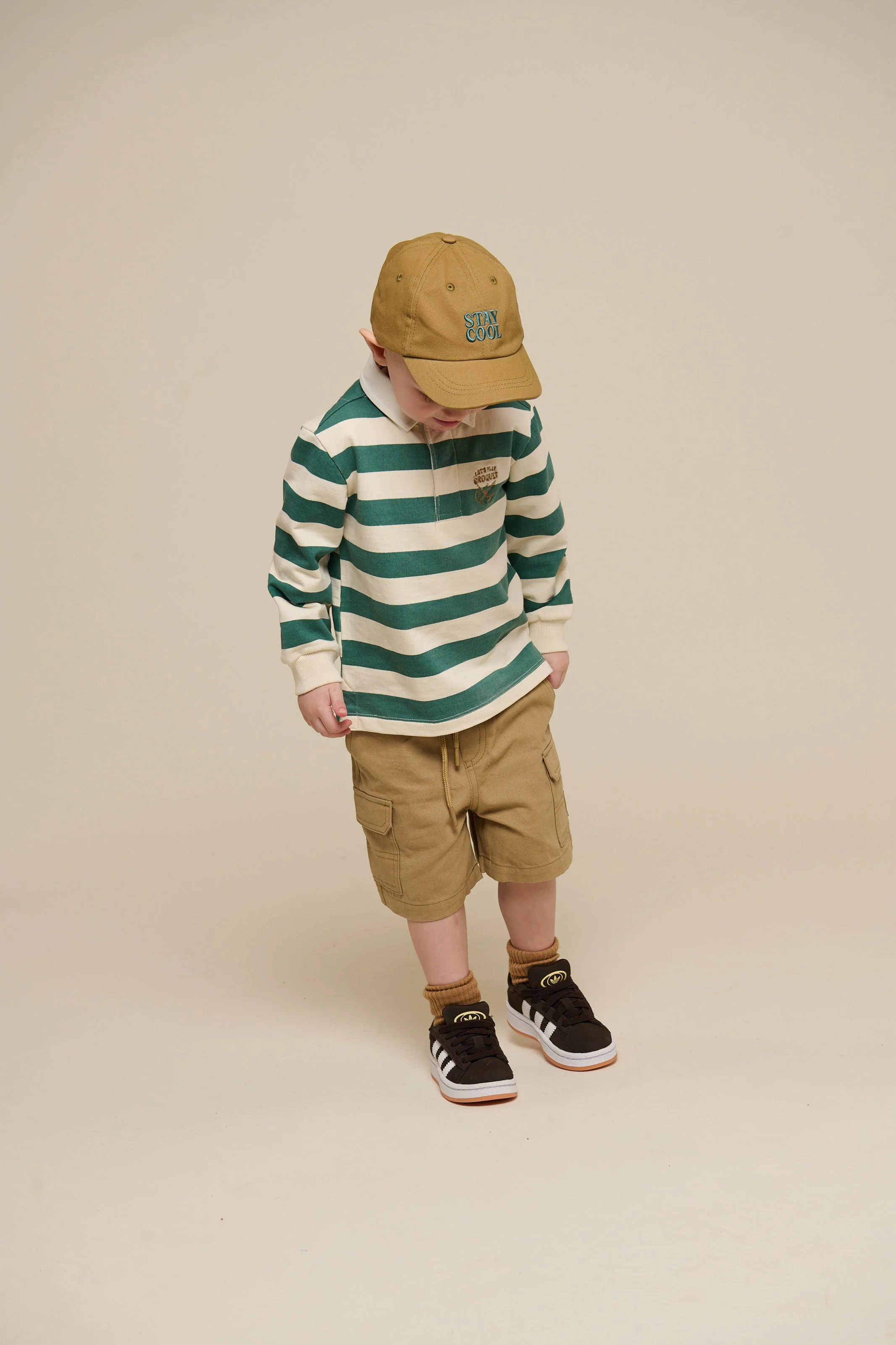 Gestreiftes Polo-Sweatshirt - Kids - Tropical Green/Offwhite | 101340 Marco - Image 2