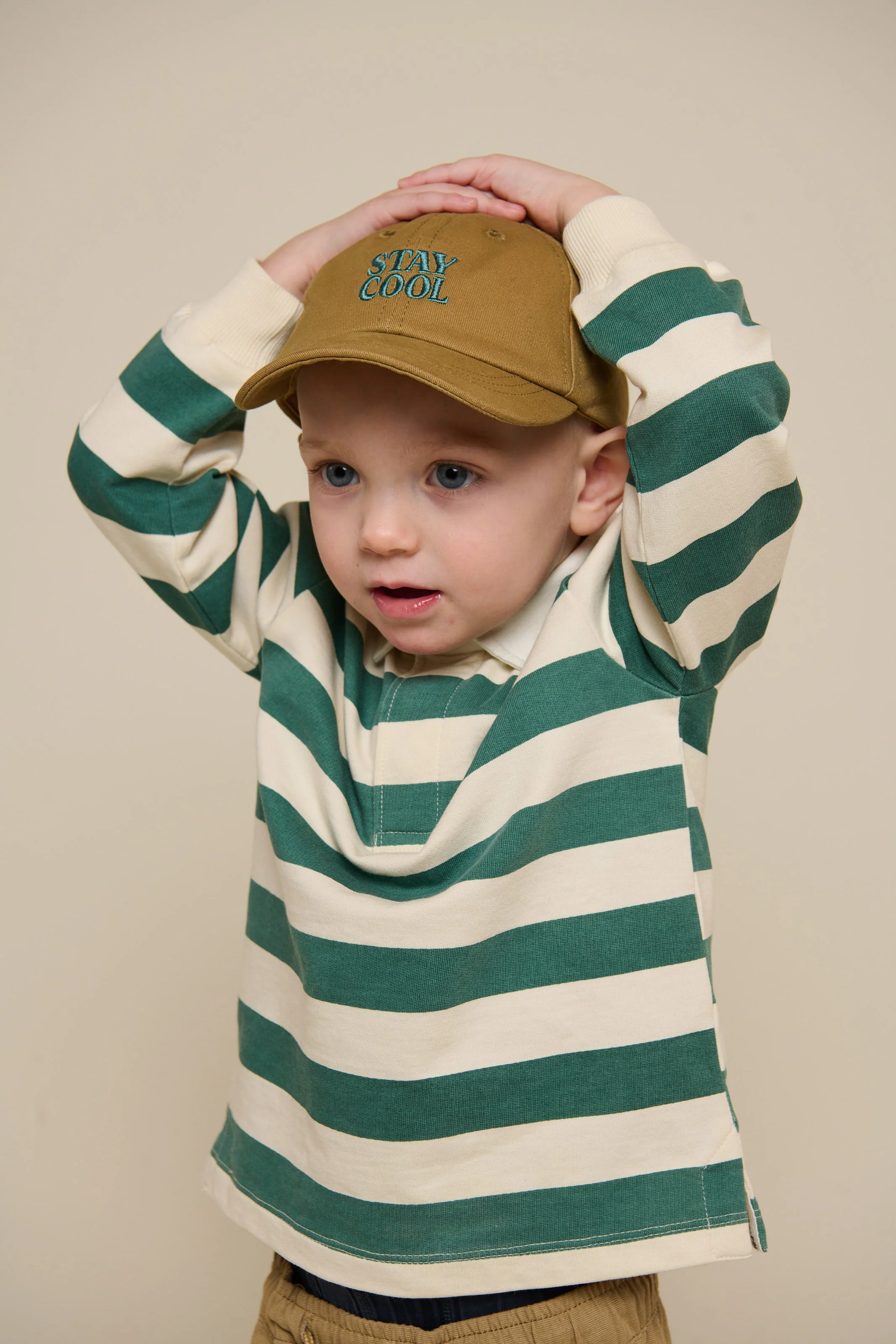 Gestreiftes Polo-Sweatshirt - Kids - Tropical Green/Offwhite | 101340 Marco - Image 4