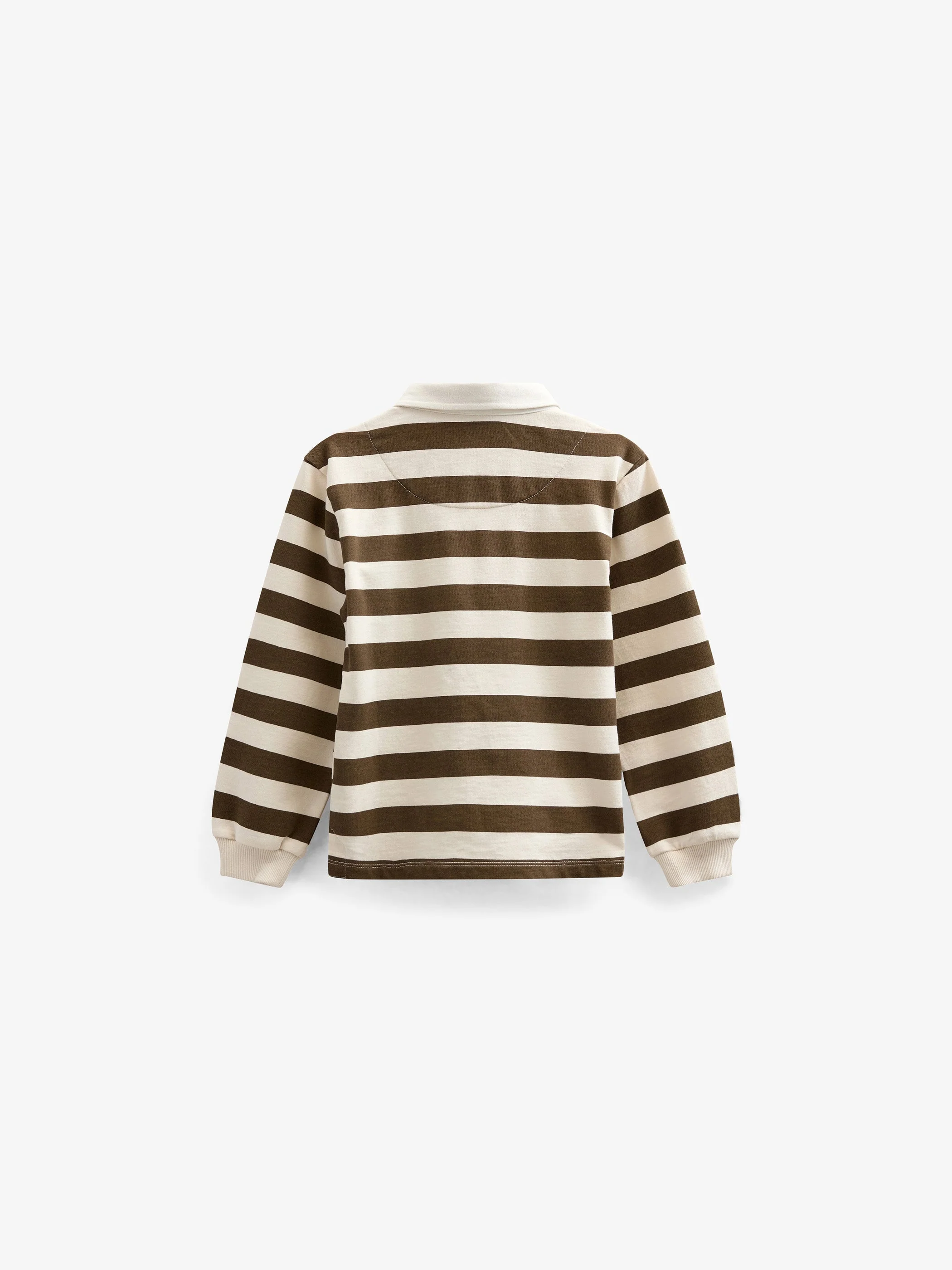 Gestreiftes Polo-Sweatshirt - Tween - Dark Brown/Offwhite | 101398 Marco - Image 3