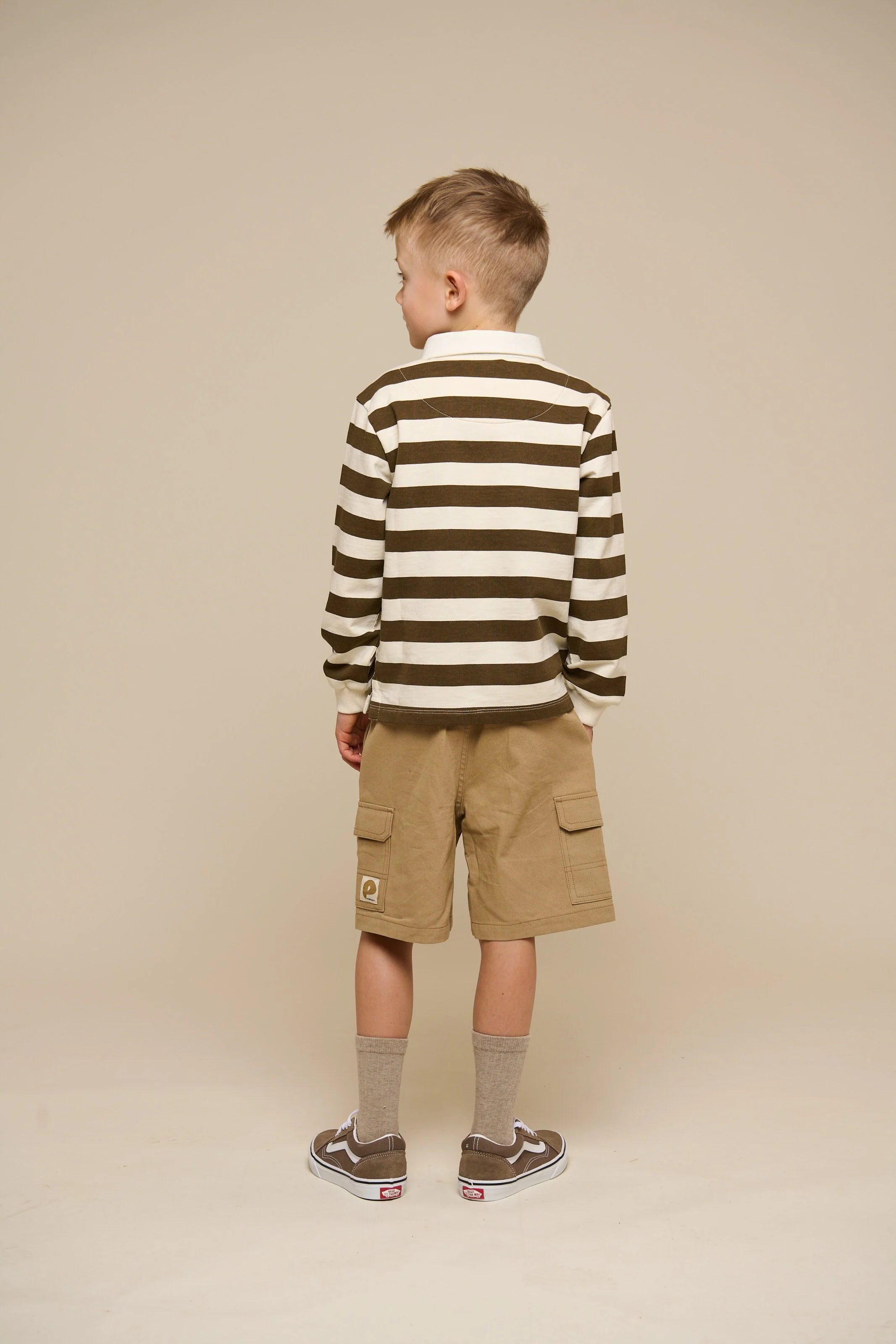 Gestreiftes Polo-Sweatshirt - Tween - Dark Brown/Offwhite | 101398 Marco - Image 4