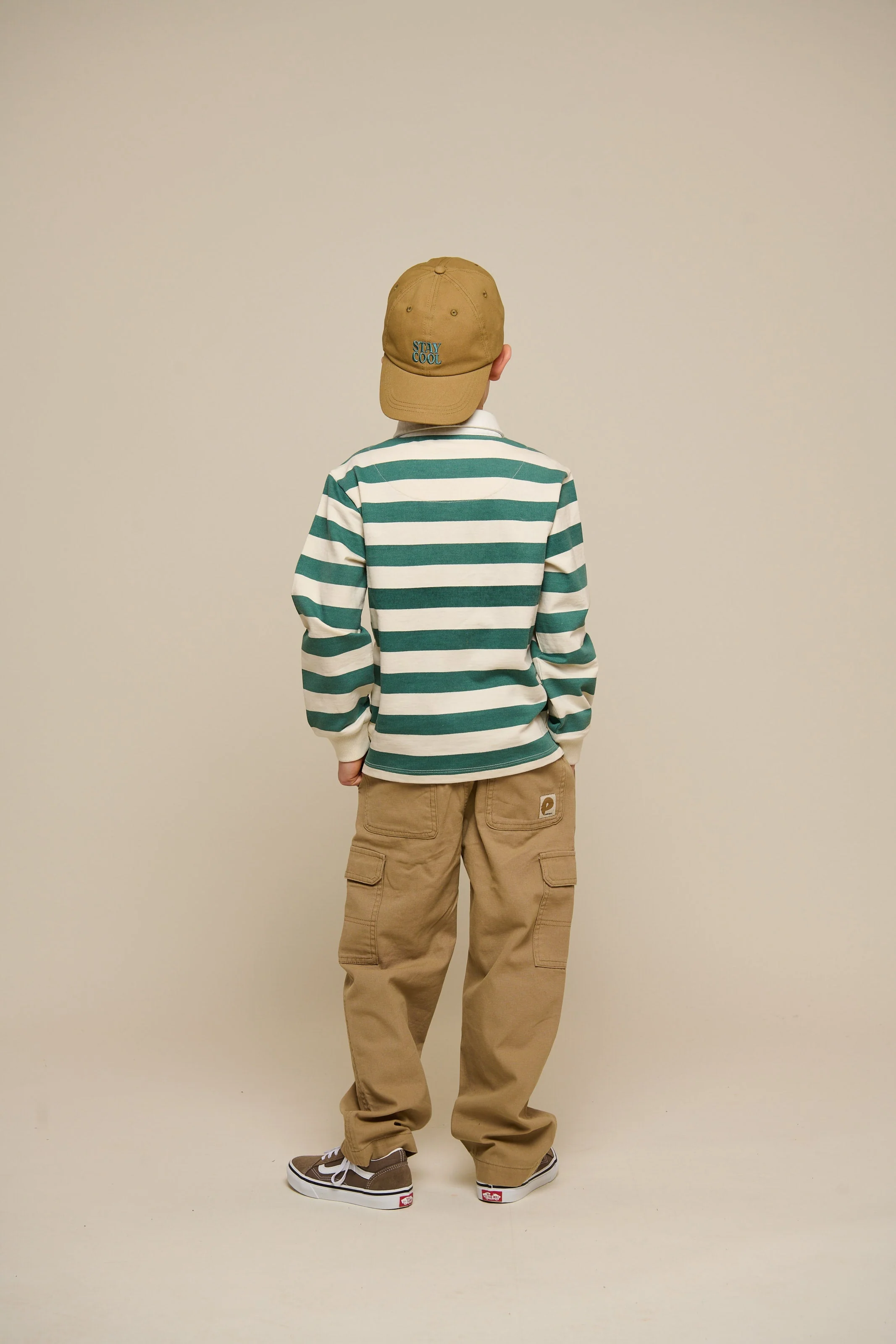 Gestreiftes Polo-Sweatshirt - Tween - Tropical Green/Offwhite | 101341 Marco - Image 4