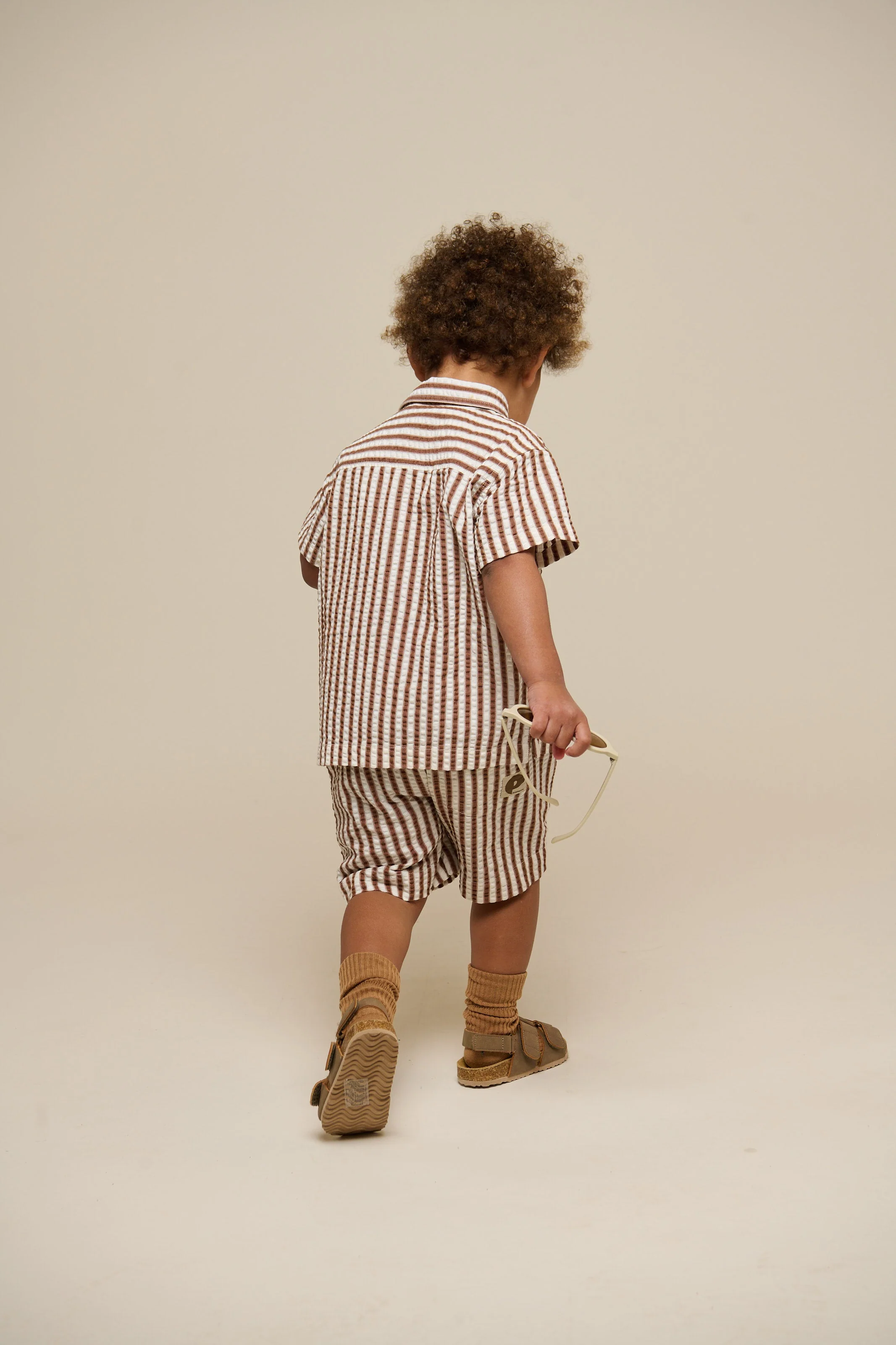 Gestreiftes Seersucker-Hemd - Kids - Brown | 101185 Frank - Image 4