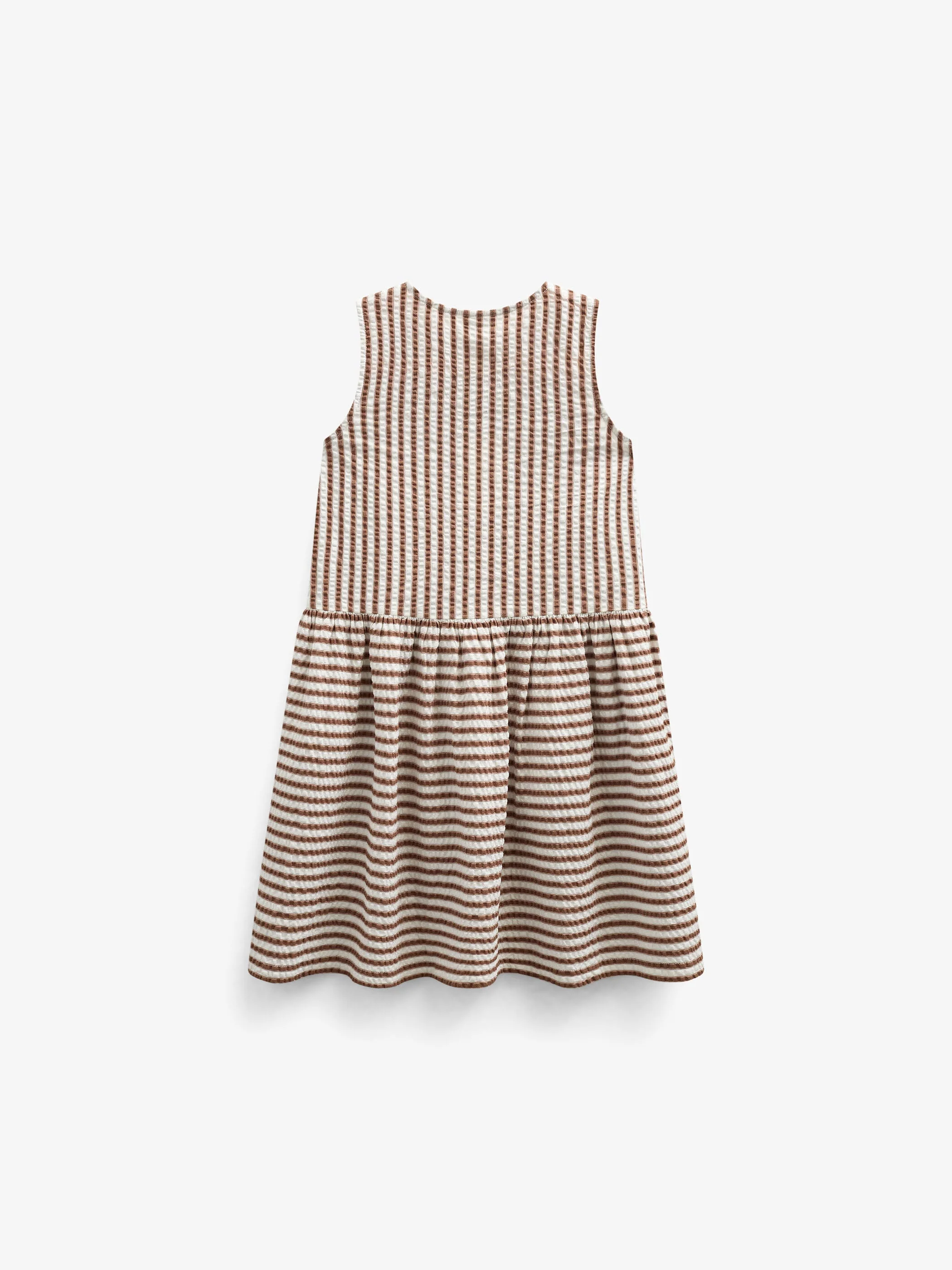 Gestreiftes Seersucker-Kleid - Kids - Brown | 101195 Nadia - Image 3