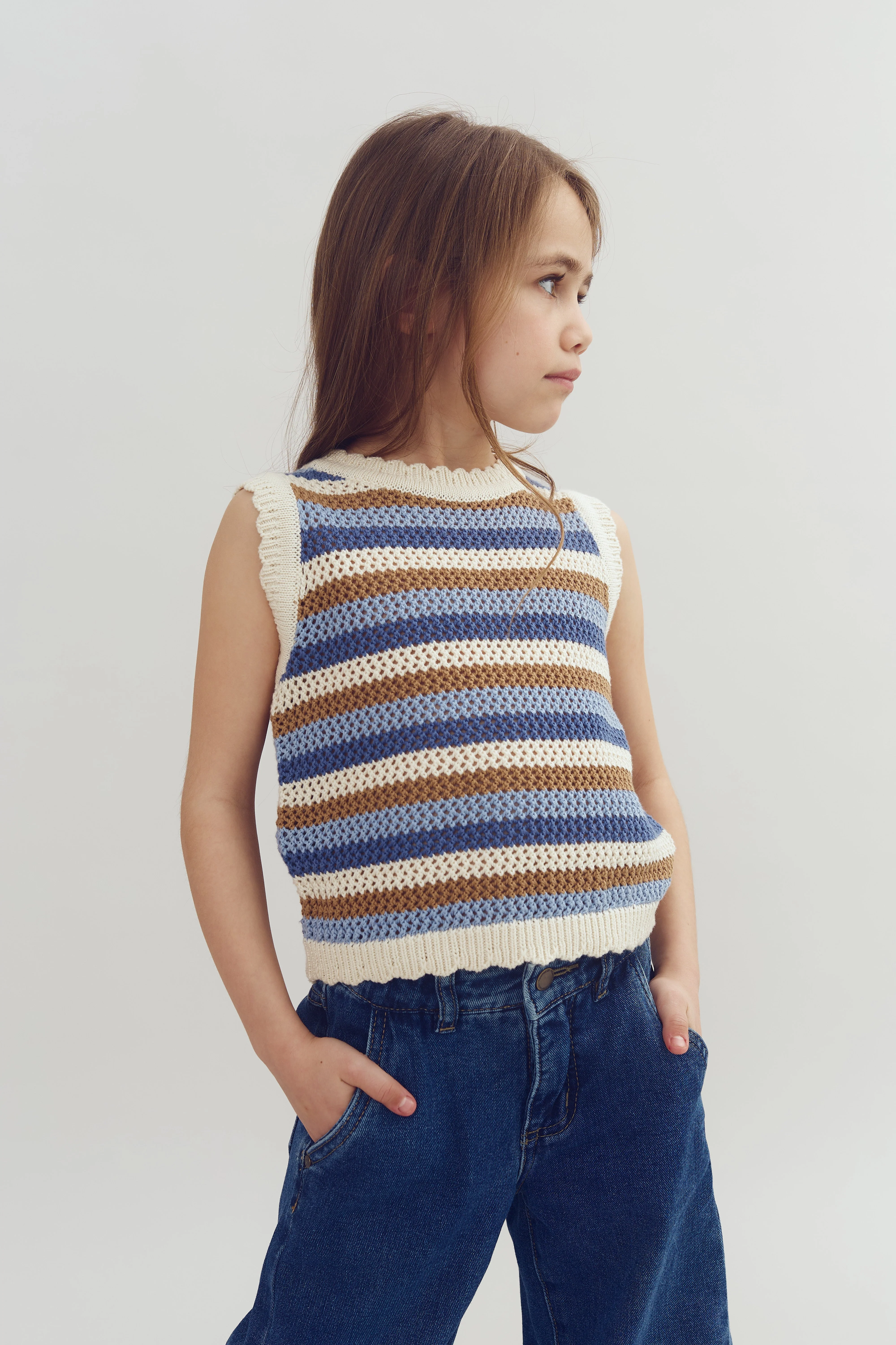 Gestreiftes Strick-Top - Blue | 100274 Mary - Image 4