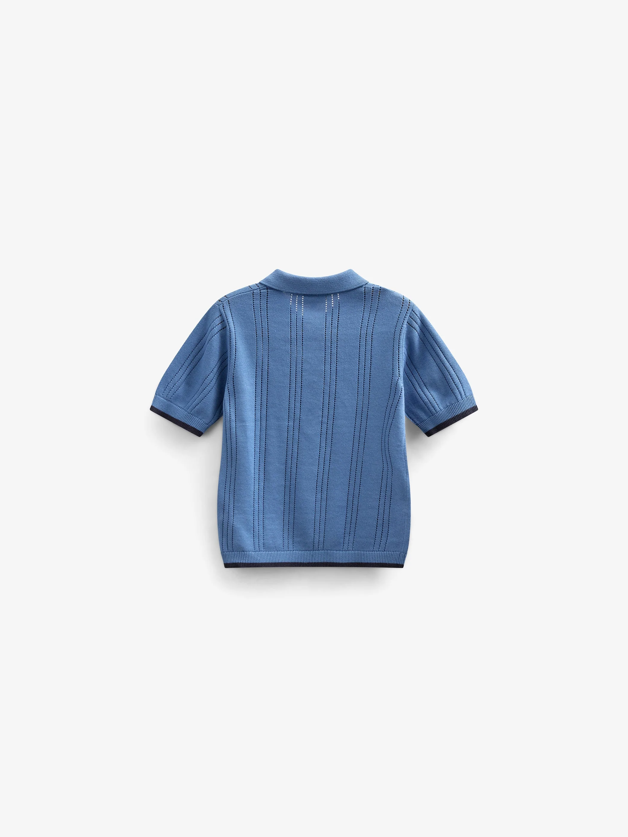 Gestricktes Polo für Jungen - Tween - Dusty Blue | 101244 Dylan - Image 3