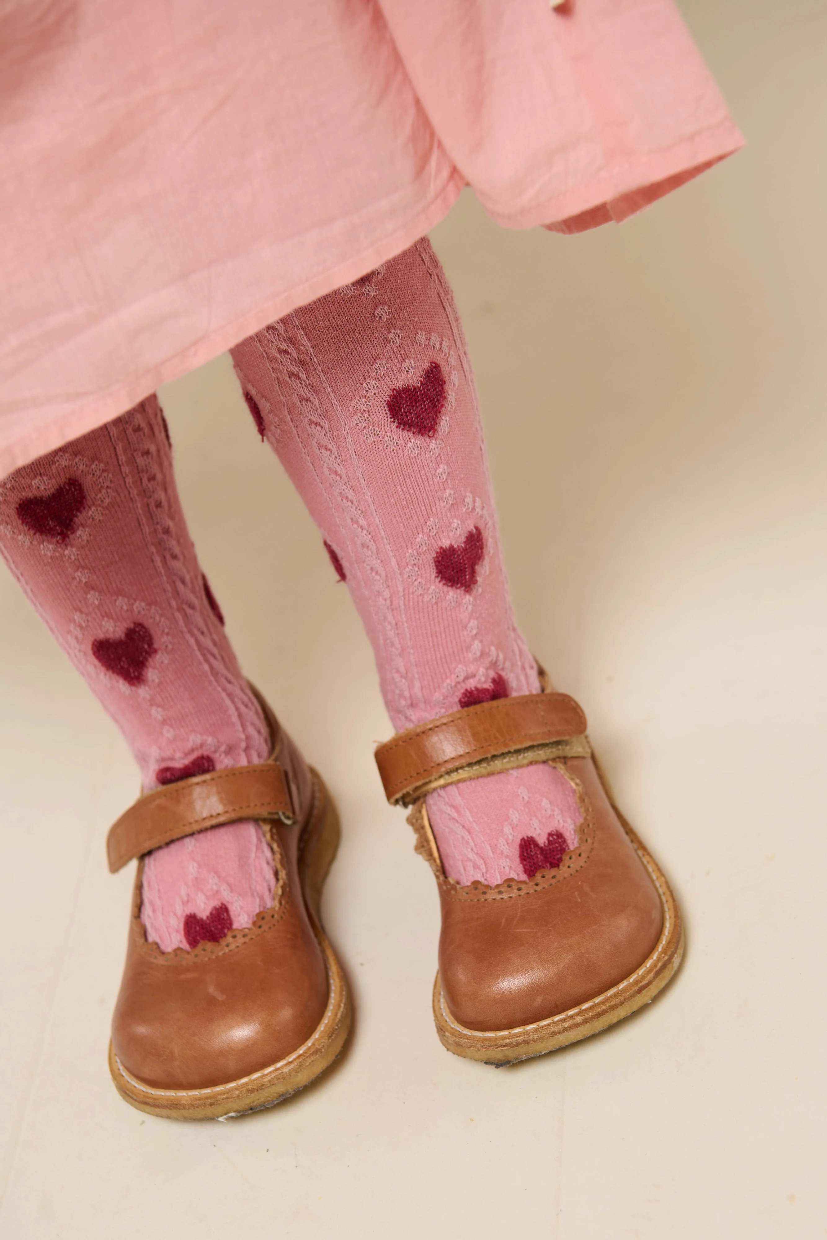 MP Herz Strumpfhosen - Kids - Rose/Cherry Red | 101375 MP Alvilda tights - Image 2