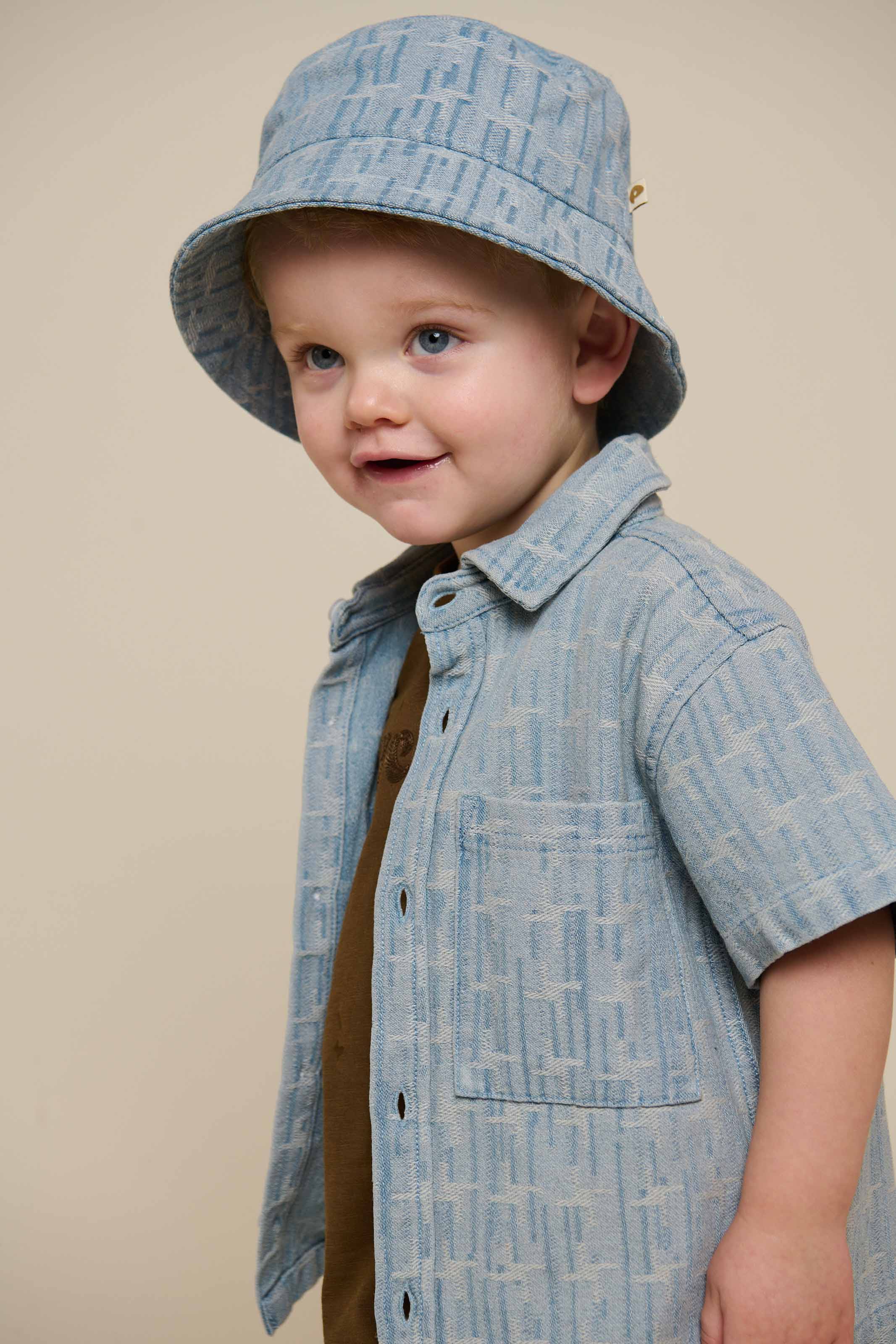 Jacquard Denim Fischerhut - Kids - Blue Denim | 101094 Kyle - Image 3