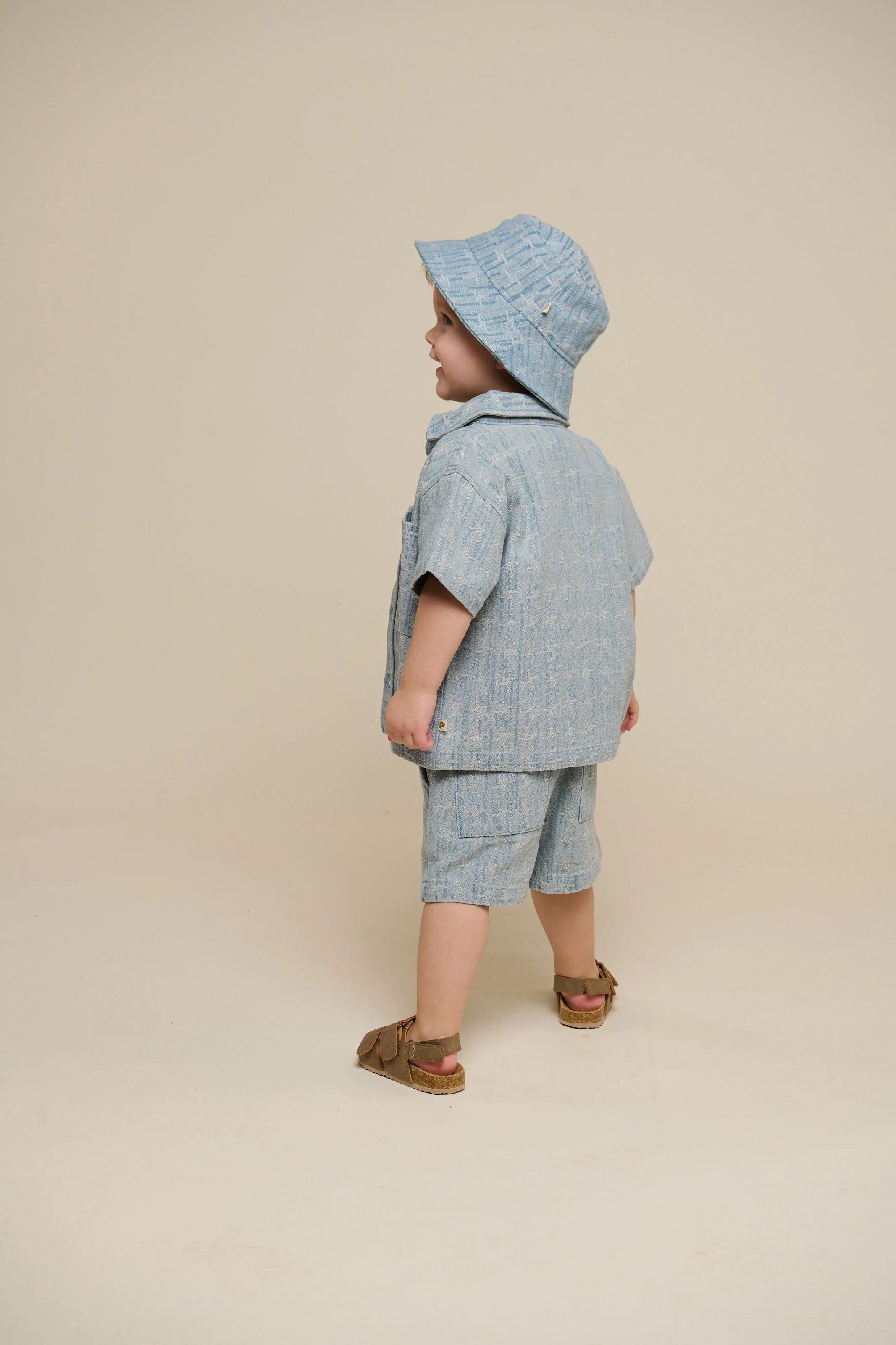 Jacquard-Denim-Kurzarmhemdjacke - Kids - Blue Denim | 101060 Kyle - Image 5