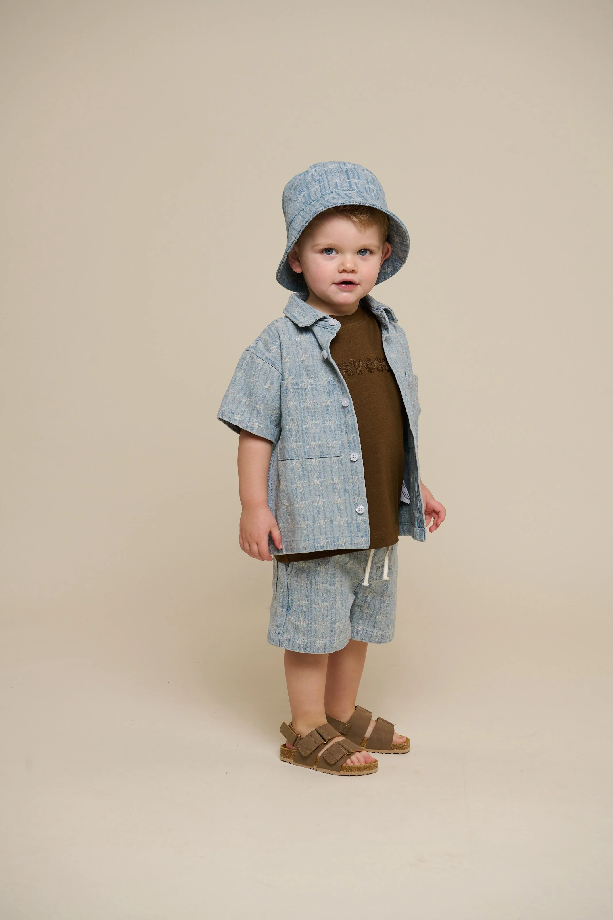 Jacquard-Denim-Kurzarmhemdjacke - Kids - Blue Denim | 101060 Kyle - Image 6