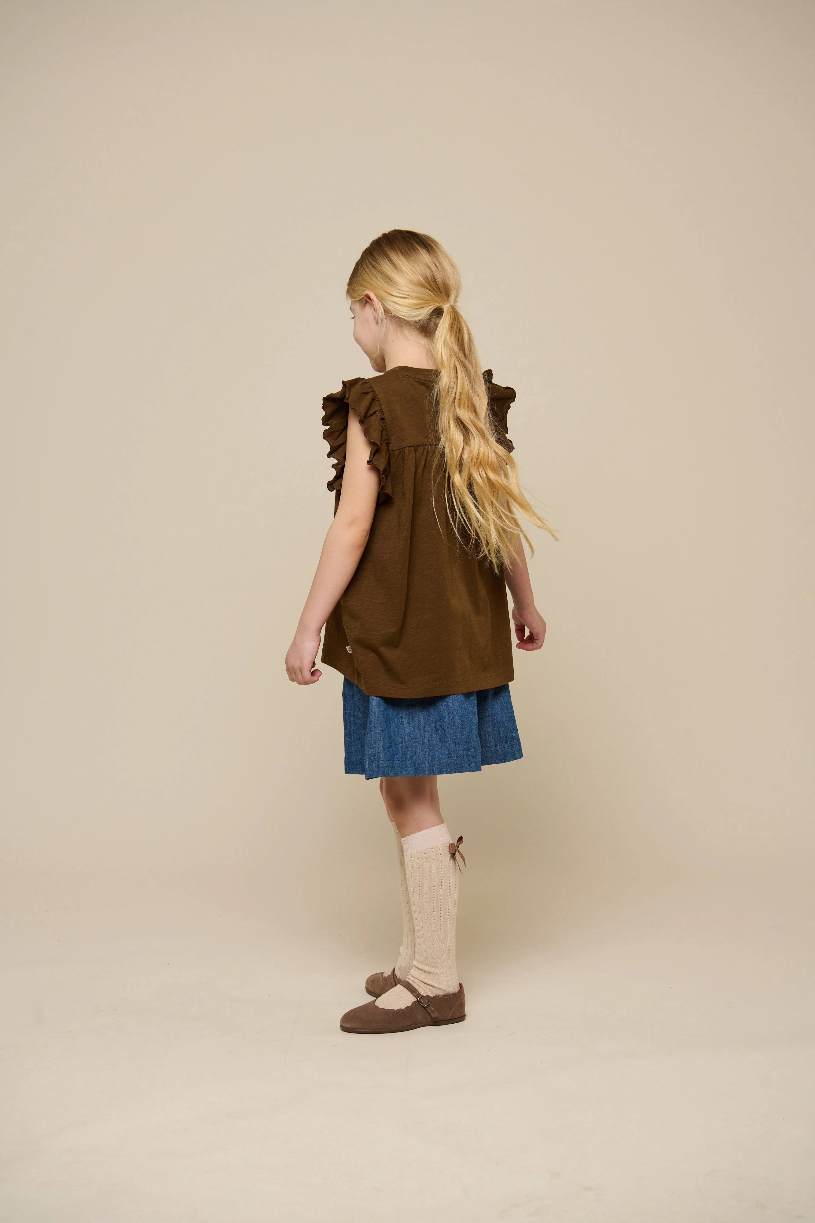 Jersey-Bluse - Tween - Dark Brown | 101333 Lucia - Image 4