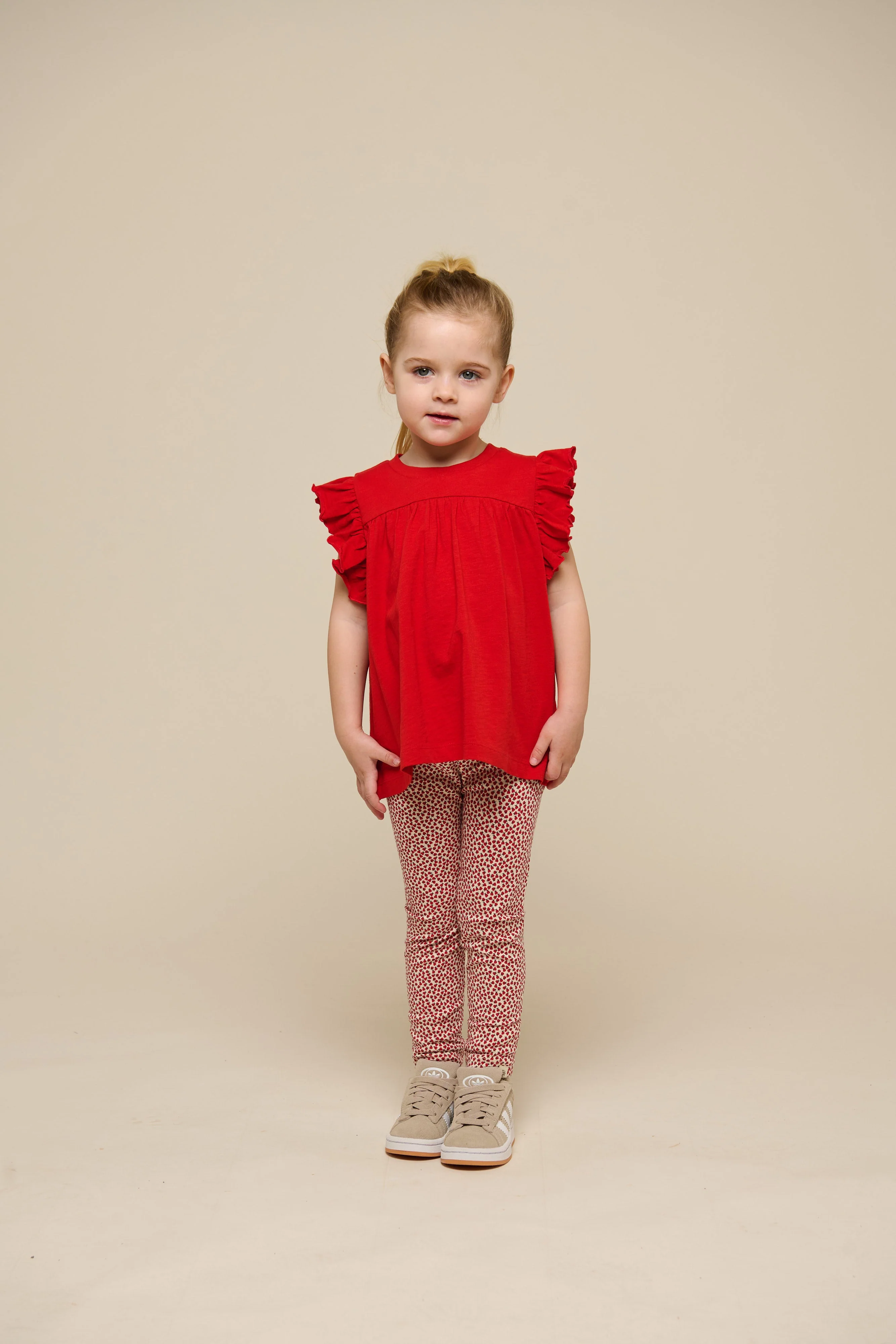 Jersey-Leggings - Kids - Cherry Red | 101229 Lea - Image 2