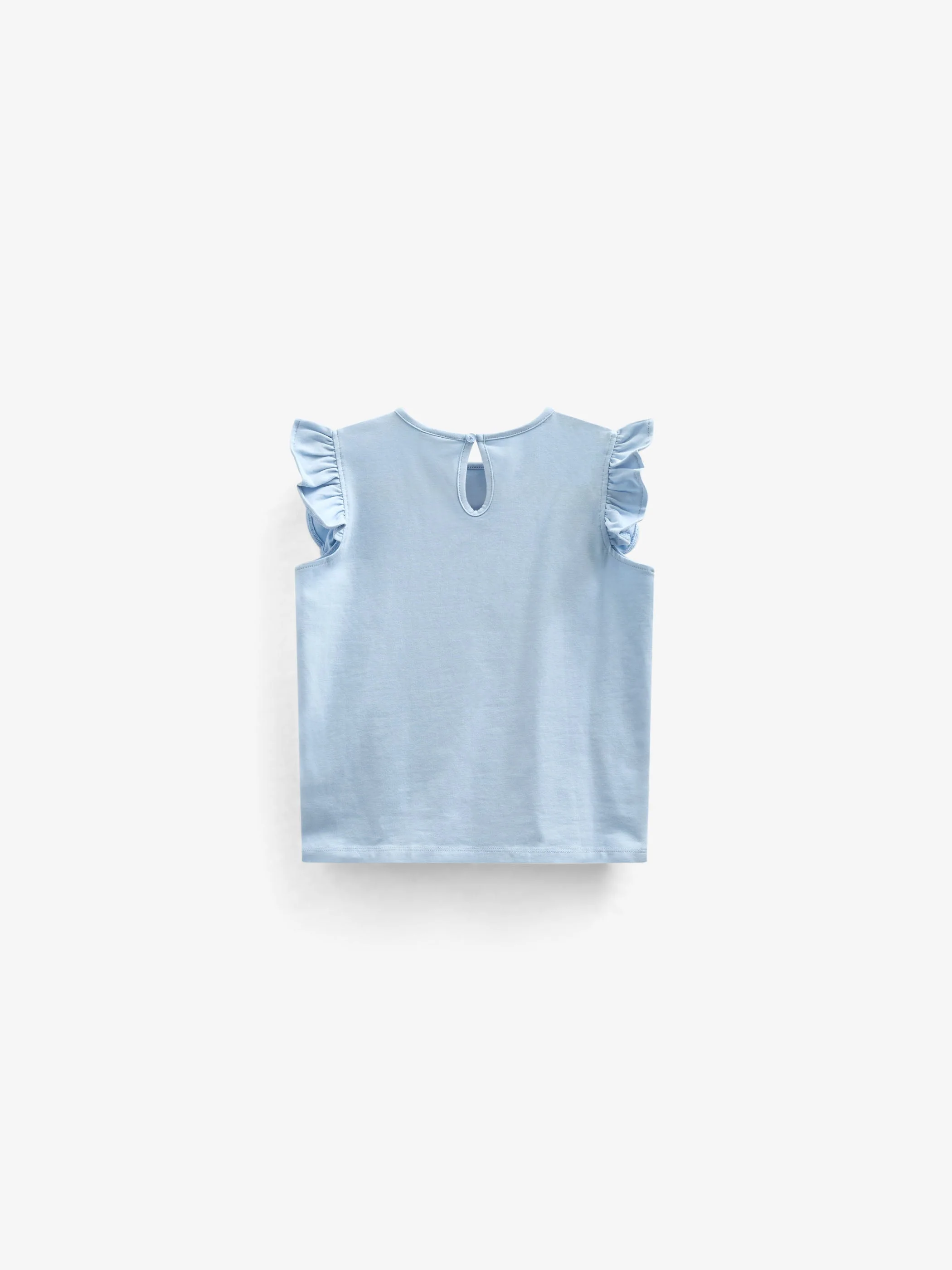 Jersey-Top mit Rüsche - Tween - Powder Blue | 101268 Selma - Image 3
