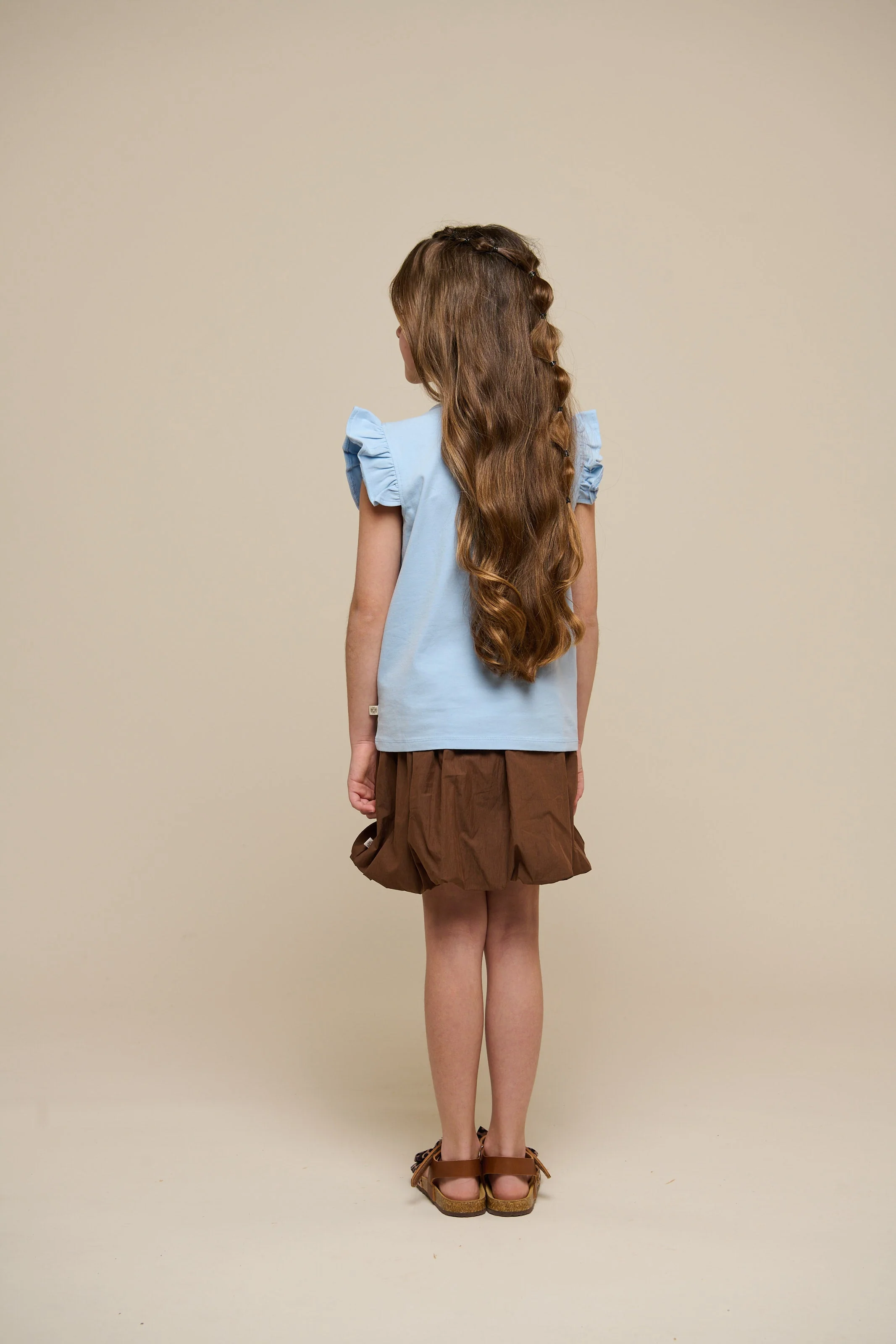 Jersey-Top mit Rüsche - Tween - Powder Blue | 101268 Selma - Image 4