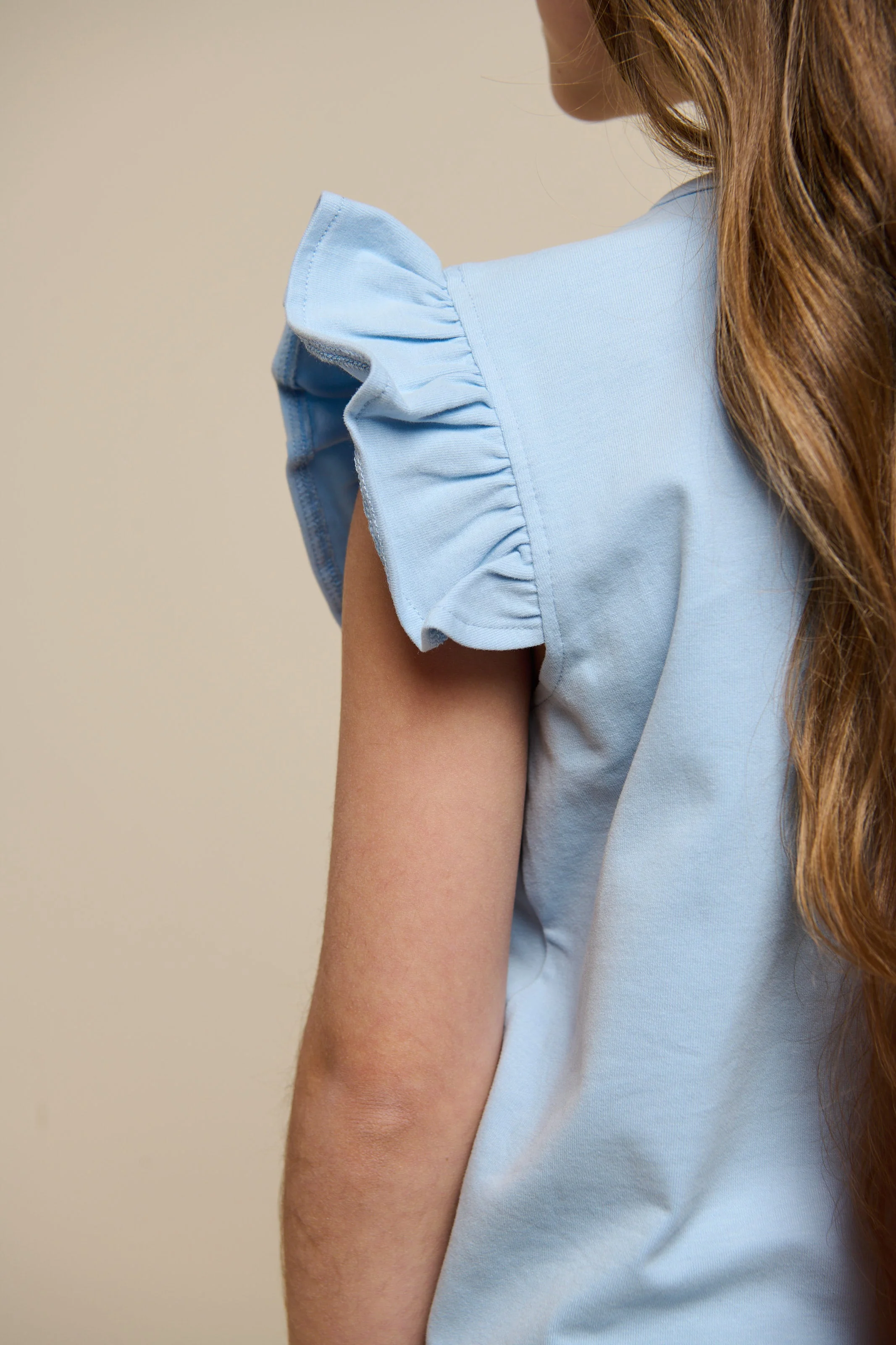Jersey-Top mit Rüsche - Tween - Powder Blue | 101268 Selma - Image 6