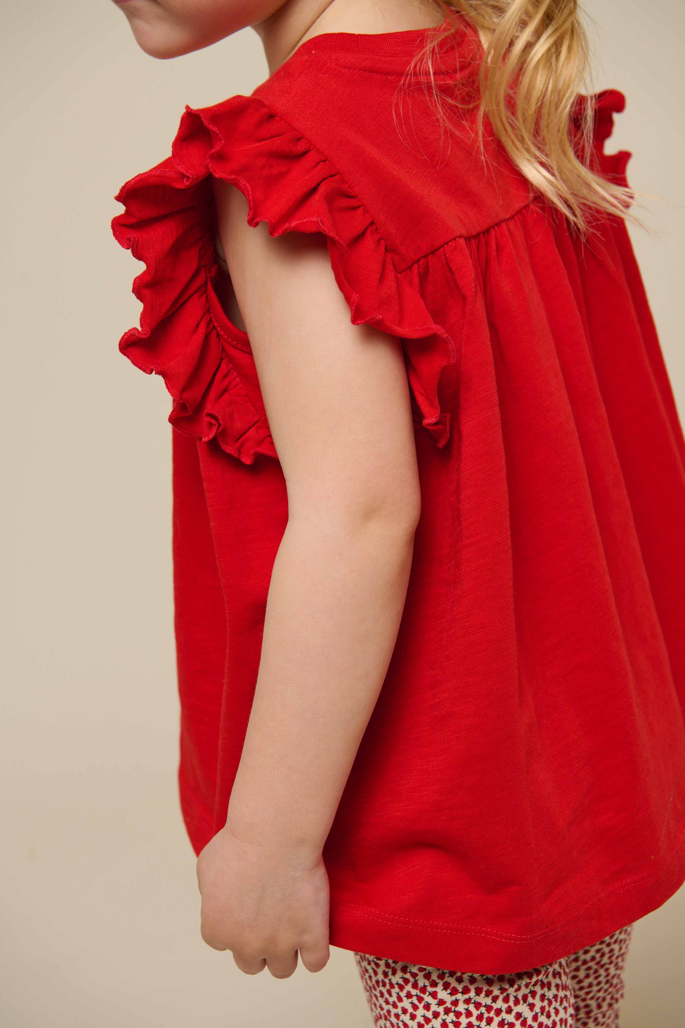 Jerseybluse - Kids - Cherry Red | 101328 Lucia - Image 5