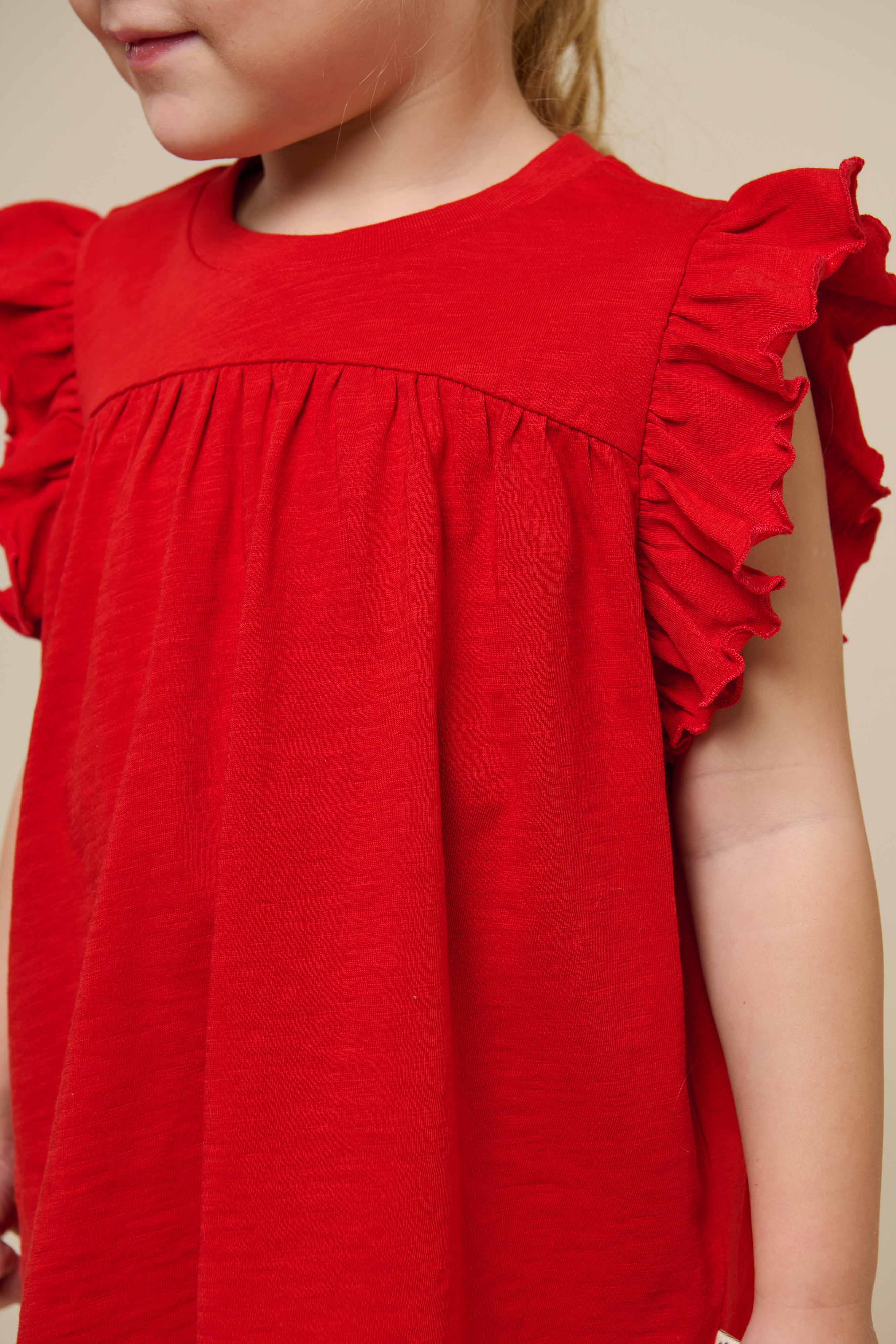 Jerseybluse - Kids - Cherry Red | 101328 Lucia - Image 7