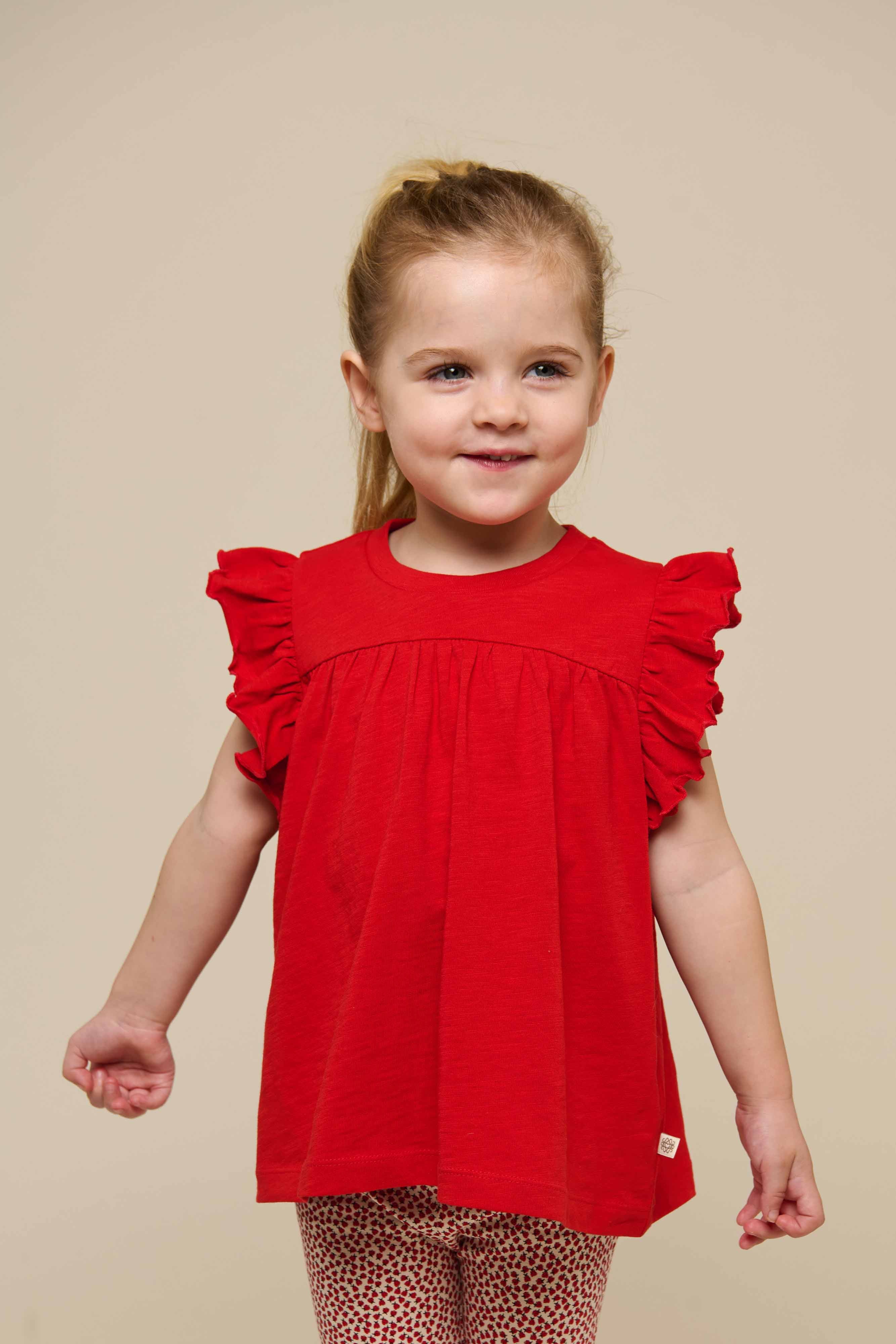 Jerseybluse - Kids - Cherry Red | 101328 Lucia - Image 8