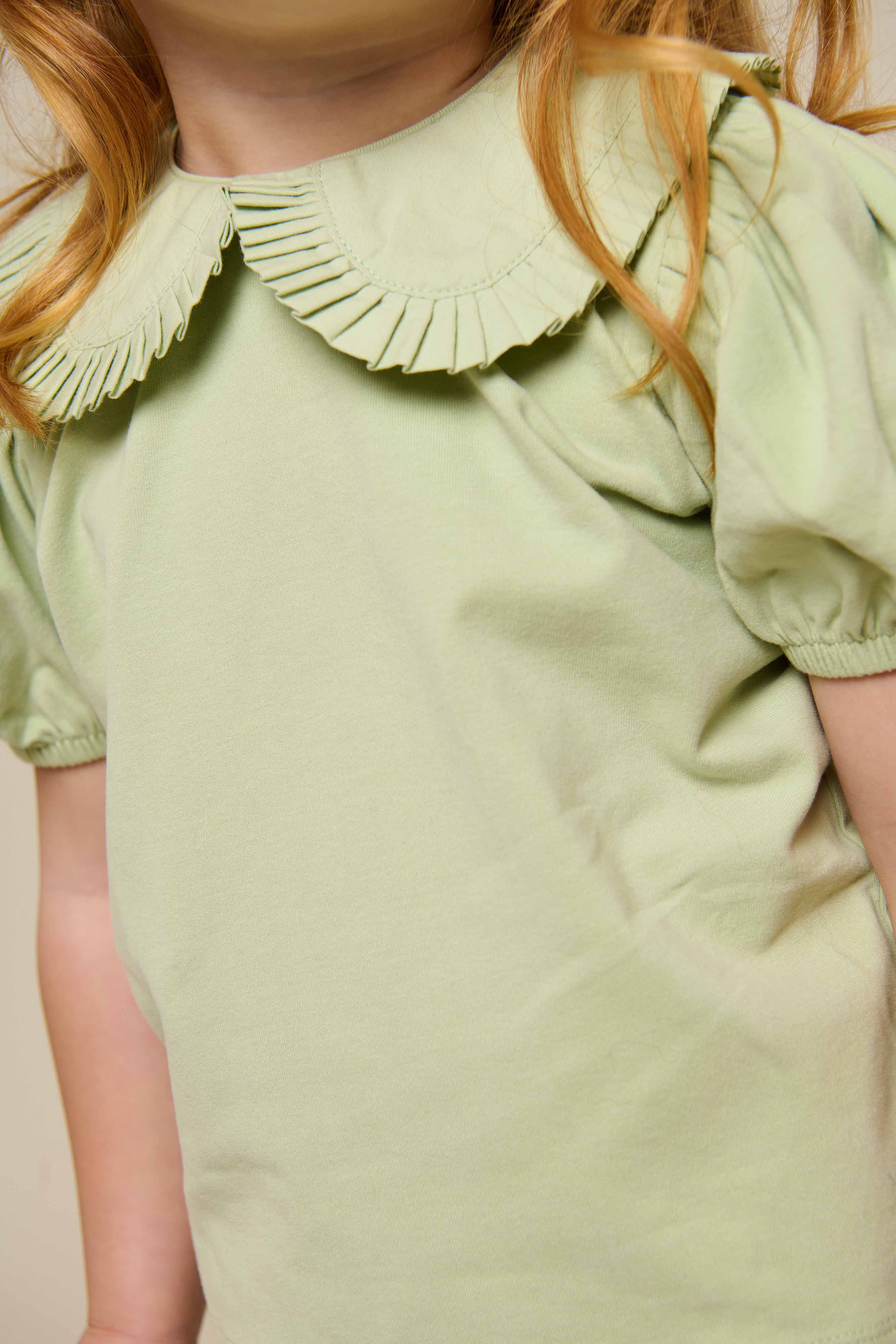 Jerseybluse mit Kragen - Kids - Powder Green | 101279 Nini - Image 5