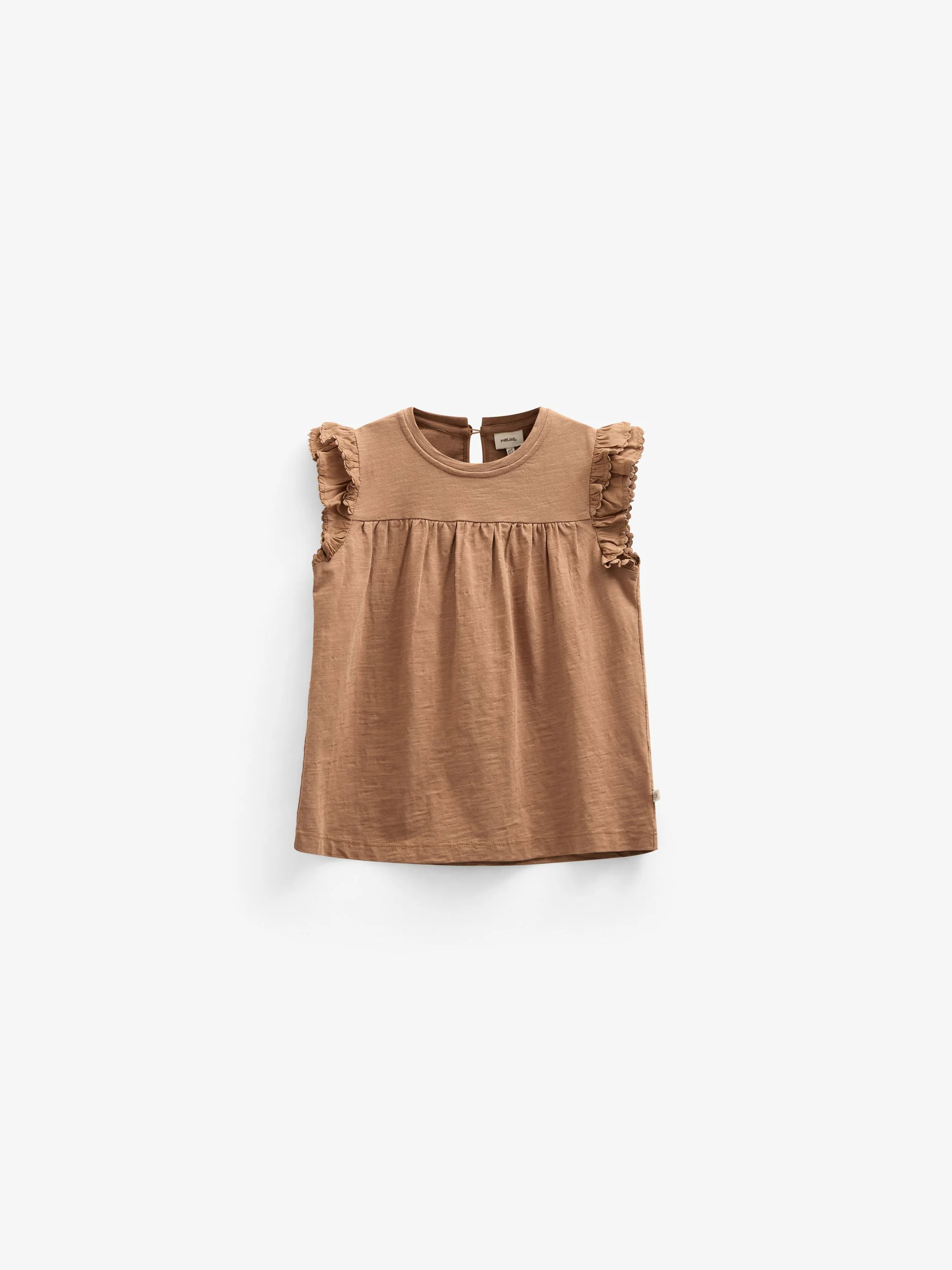 Jerseybluse mit Zick Zack Rüsche - Tween - Coconut | 101072 Gabriella