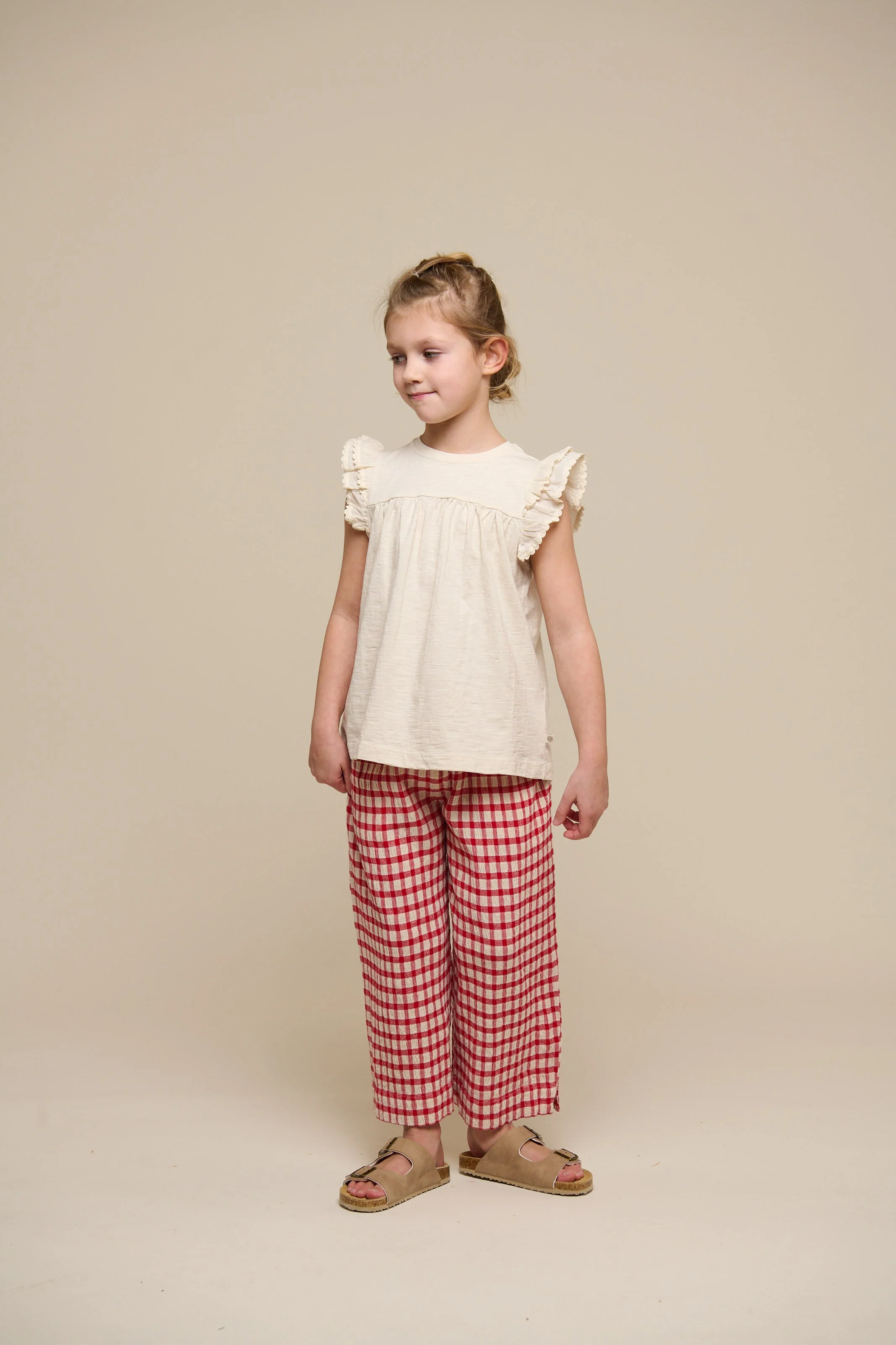 Jerseybluse mit Zick Zack Rüsche - Tween - Offwhite | 101071 Gabriella - Image 2