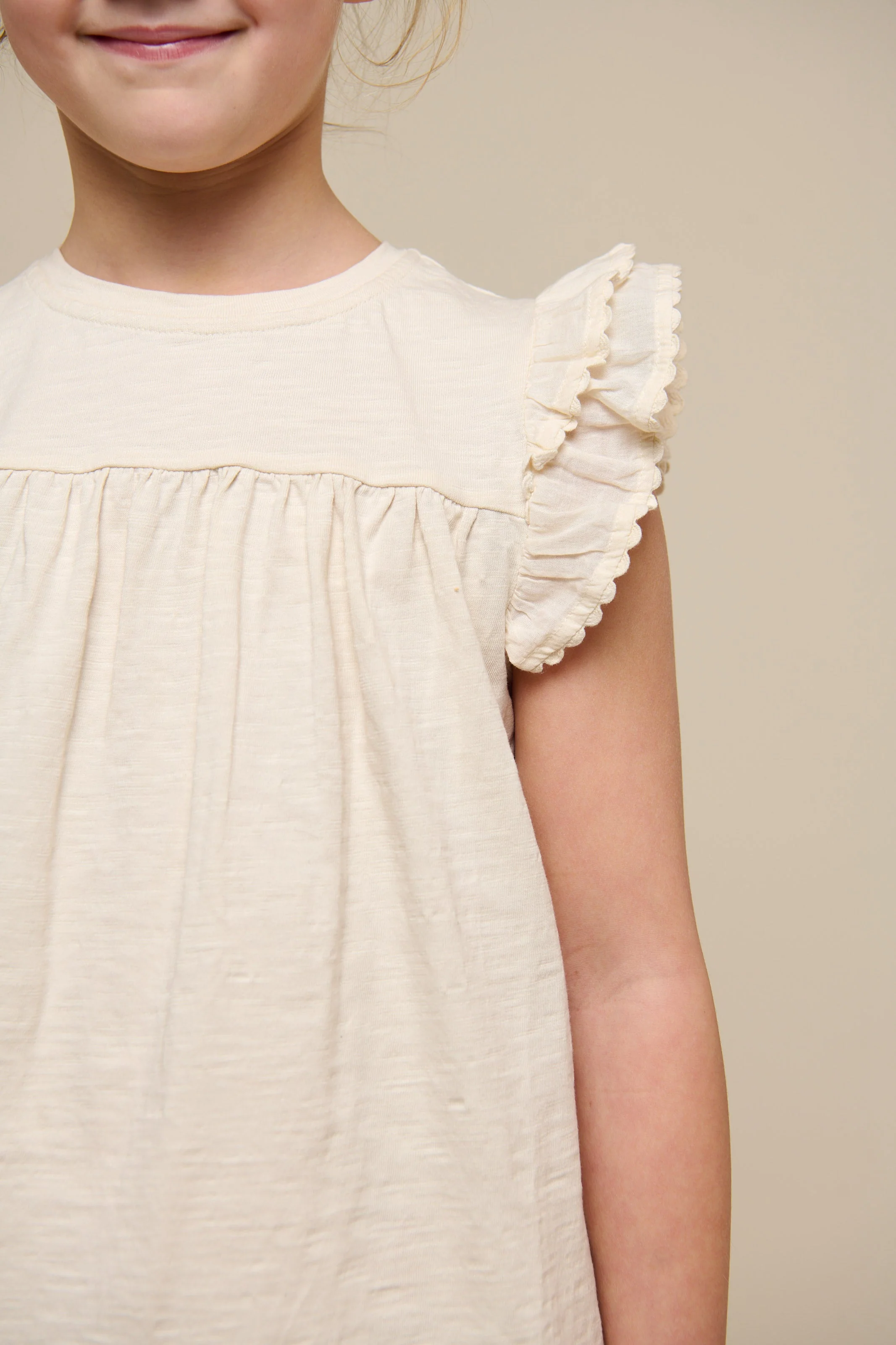 Jerseybluse mit Zick Zack Rüsche - Tween - Offwhite | 101071 Gabriella - Image 4