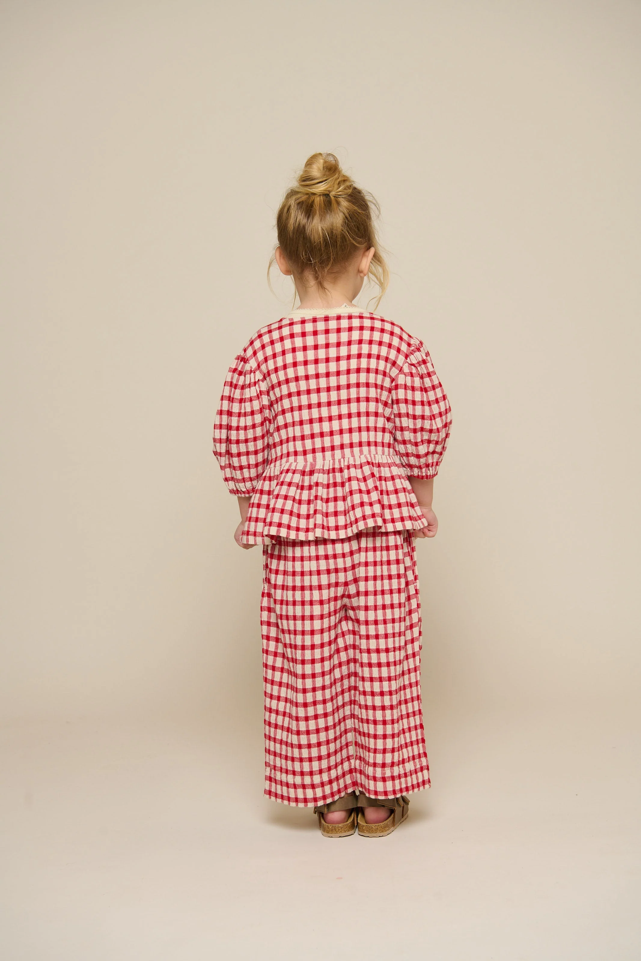Karierte Baumwollbluse - Kids - Cherry Red | 100908 Bonnie - Image 6