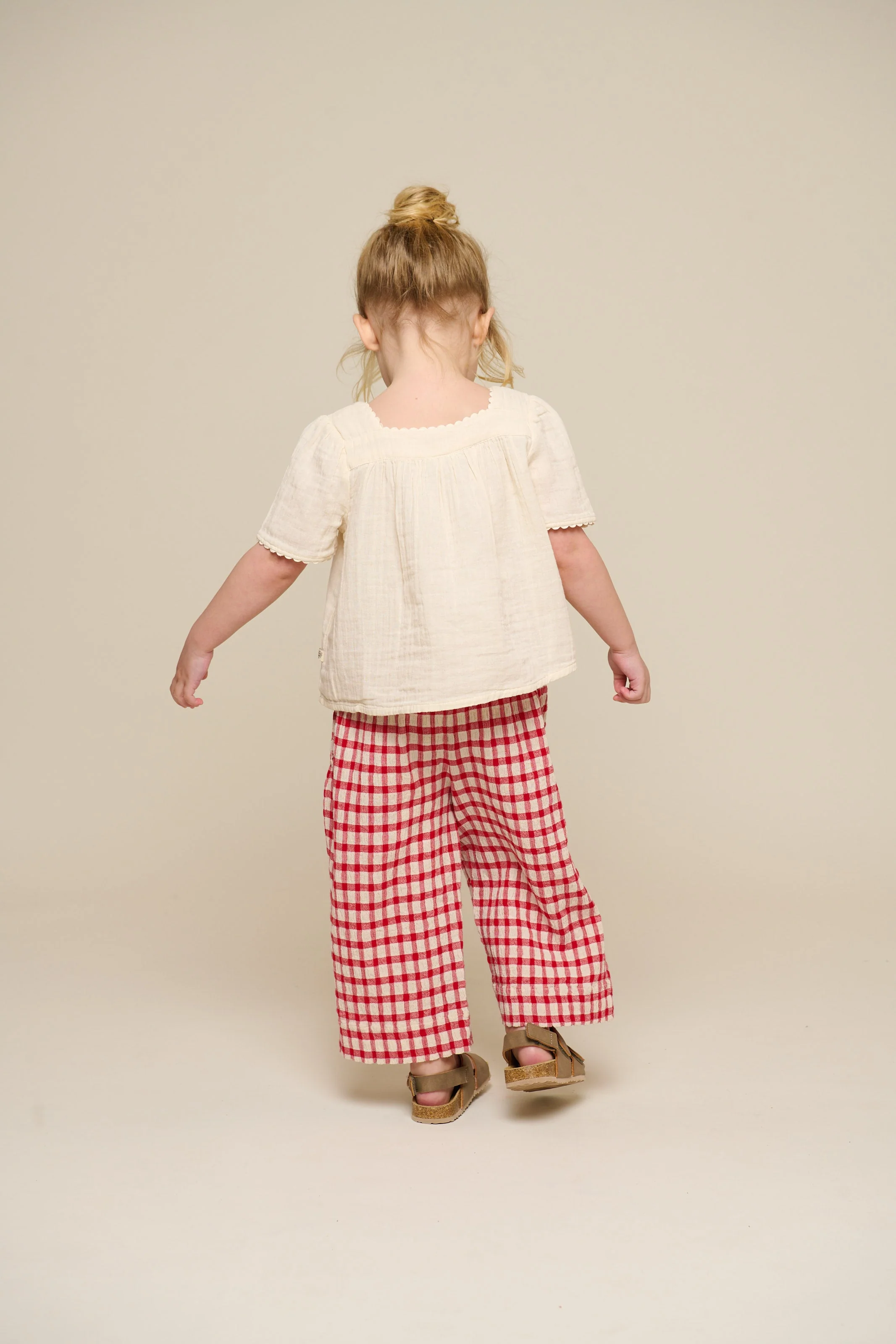 Karierte Baumwollhose - Kids - Cherry Red | 100906 Bonnie - Image 5