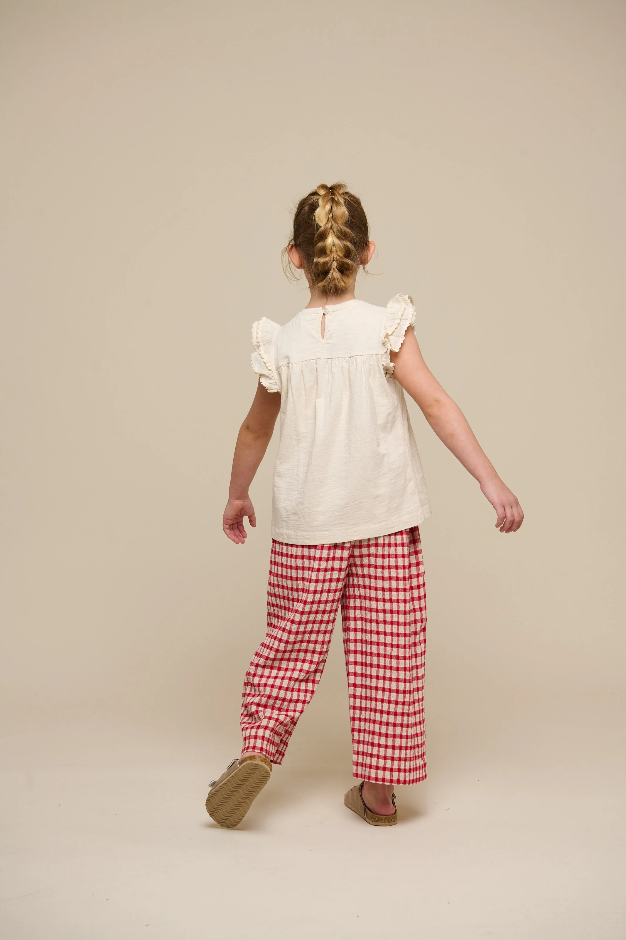Karierte Baumwollhose - Tween - Cherry Red | 100907 Bonnie - Image 4