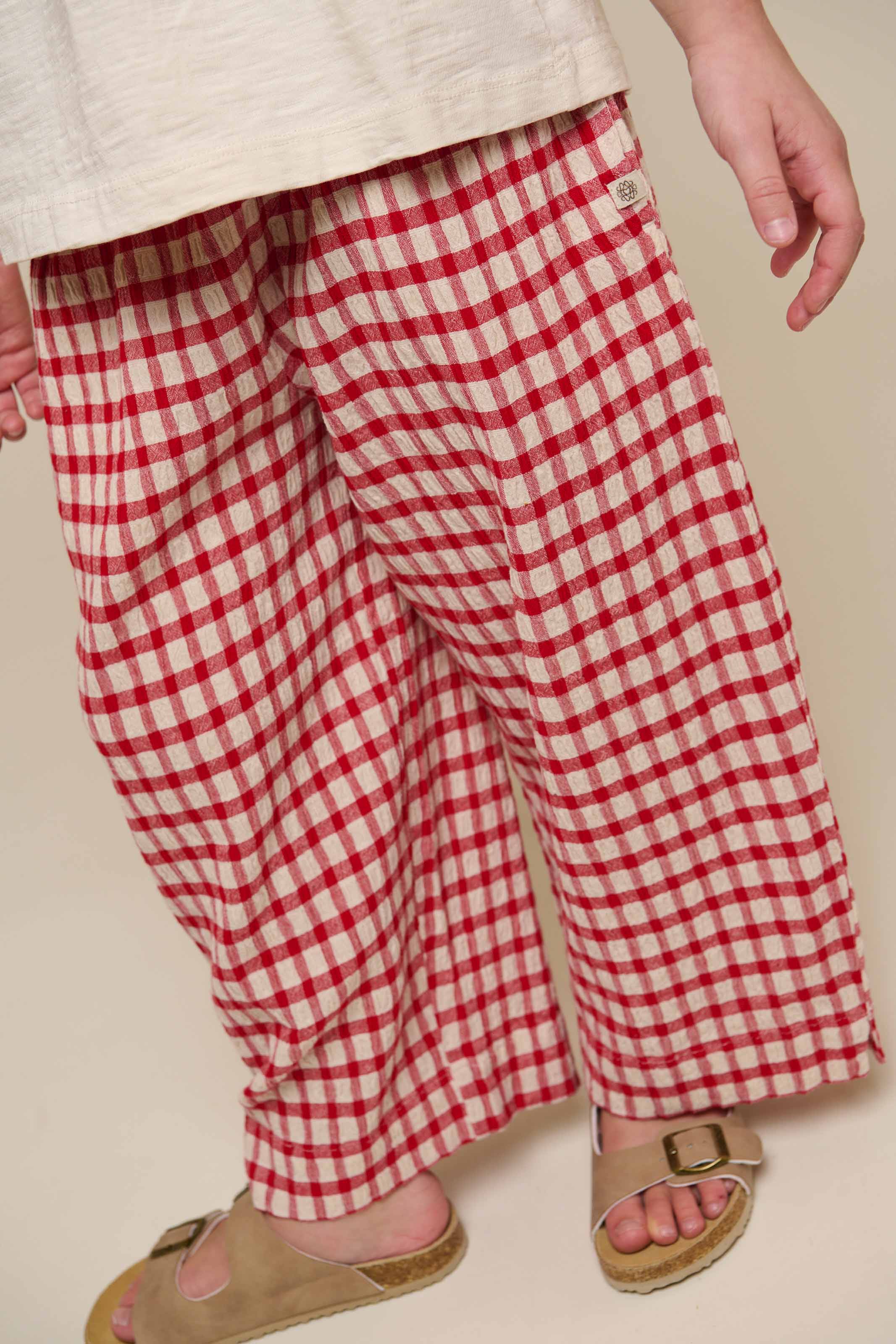 Karierte Baumwollhose - Tween - Cherry Red | 100907 Bonnie - Image 5