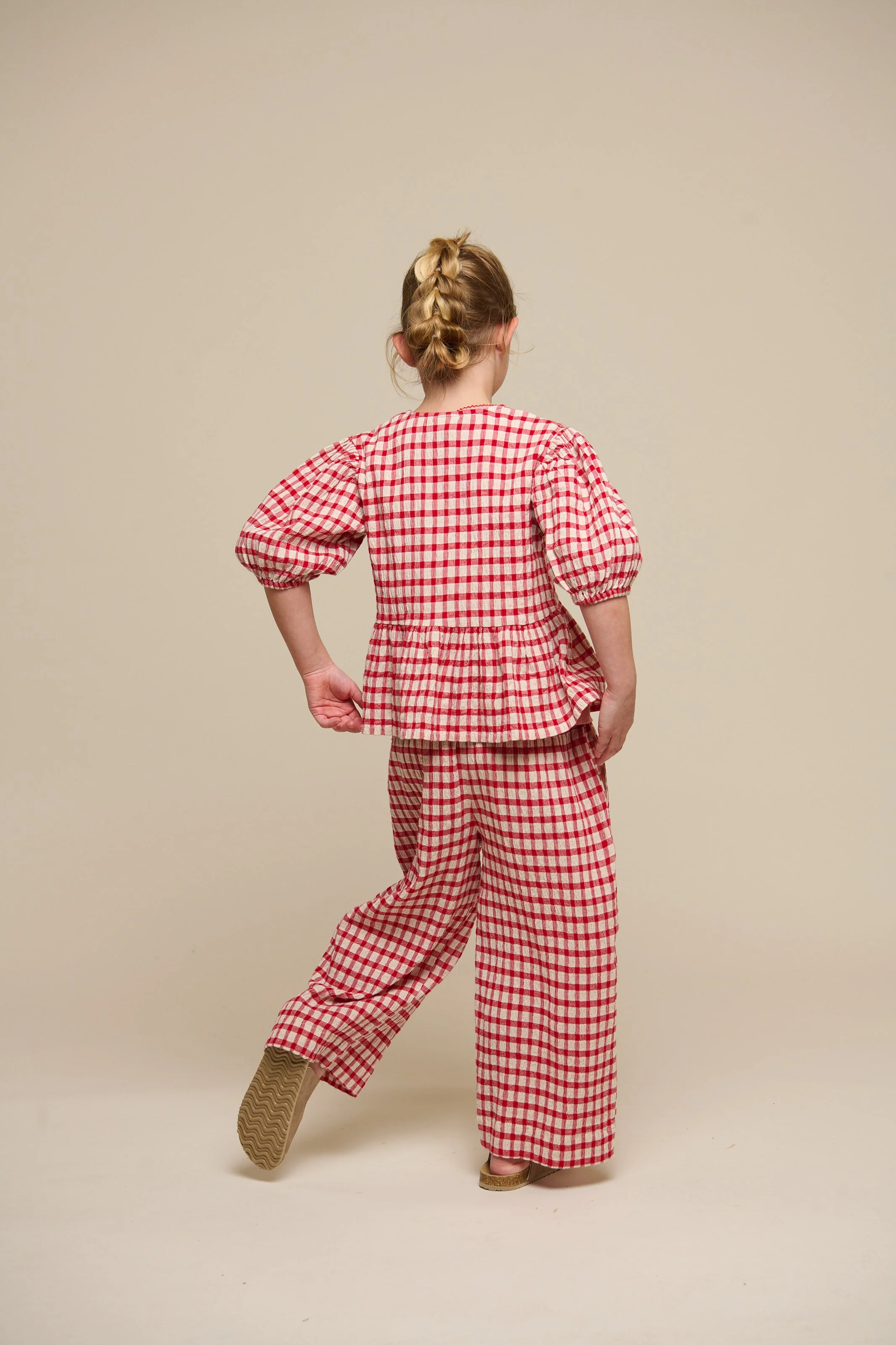 Karierte Baumwollhose - Tween - Cherry Red | 100907 Bonnie - Image 7