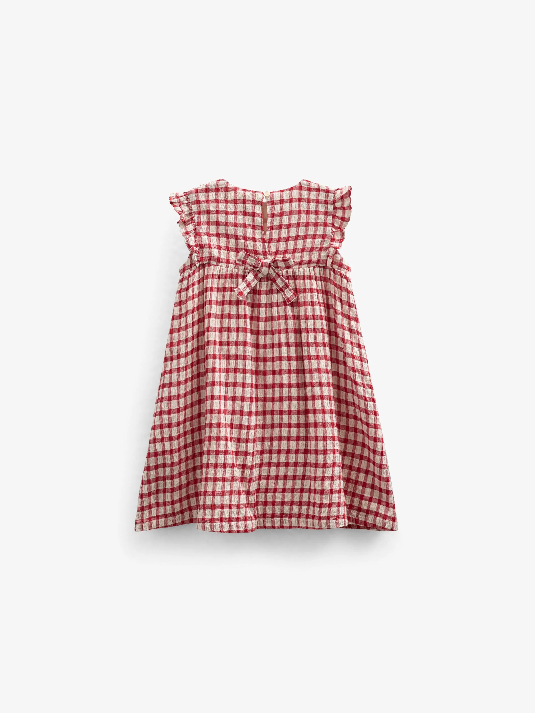 Kariertes Baumwollkleid - Kids - Cherry Red | 100904 Bonnie - Image 3
