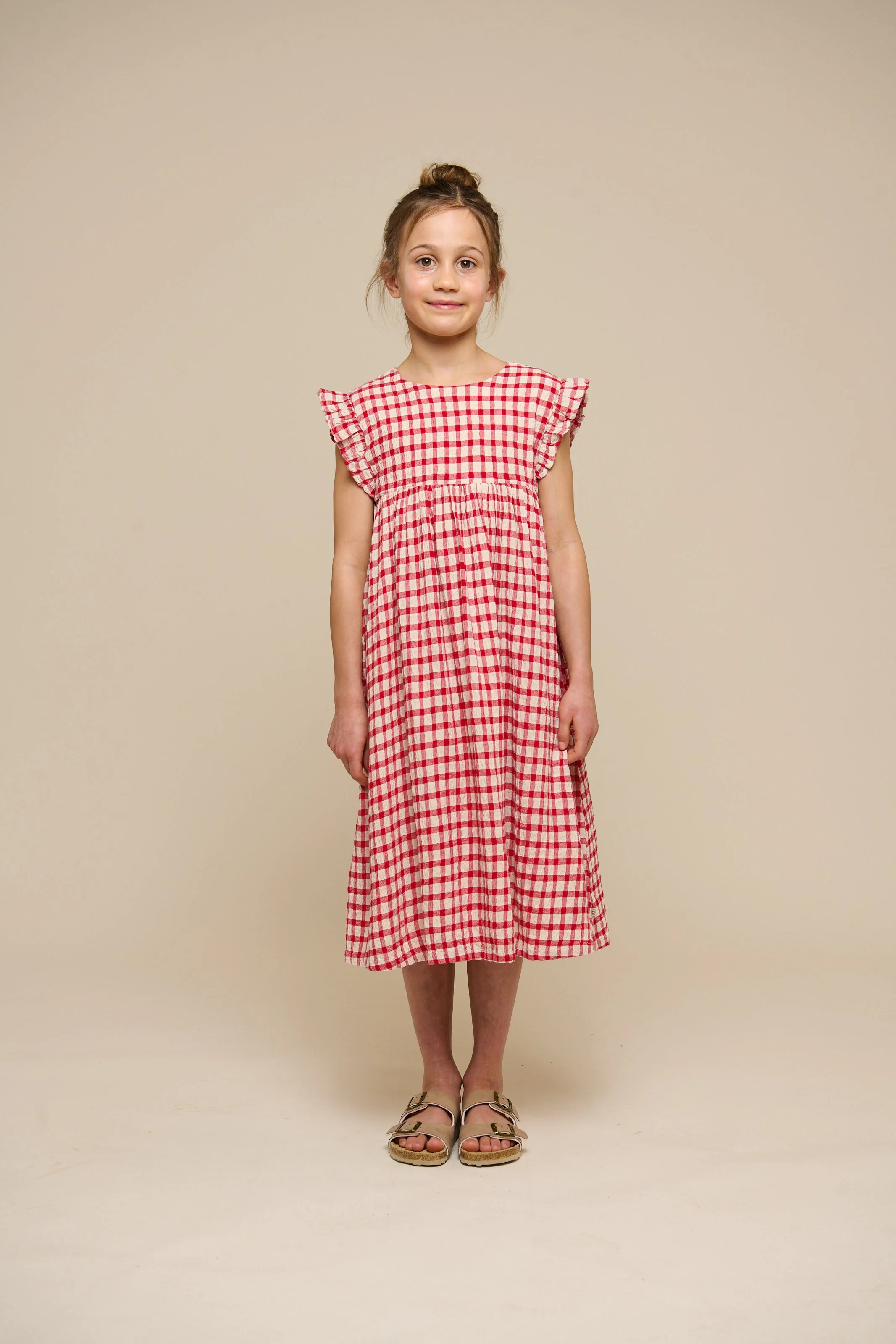 Kariertes Baumwollkleid - Tween - Cherry Red | 100905 Bonnie - Image 7