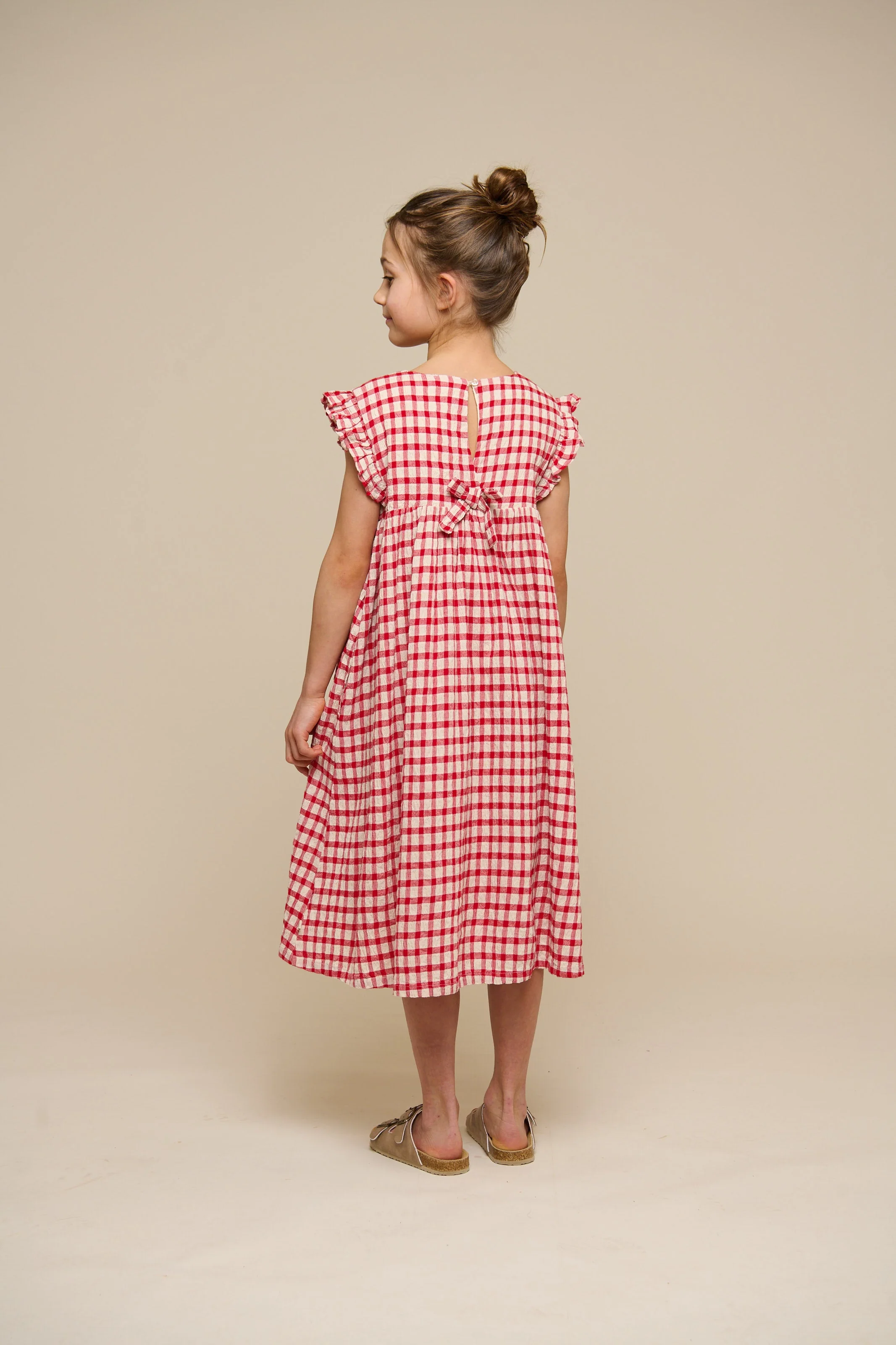 Kariertes Baumwollkleid - Tween - Cherry Red | 100905 Bonnie - Image 8