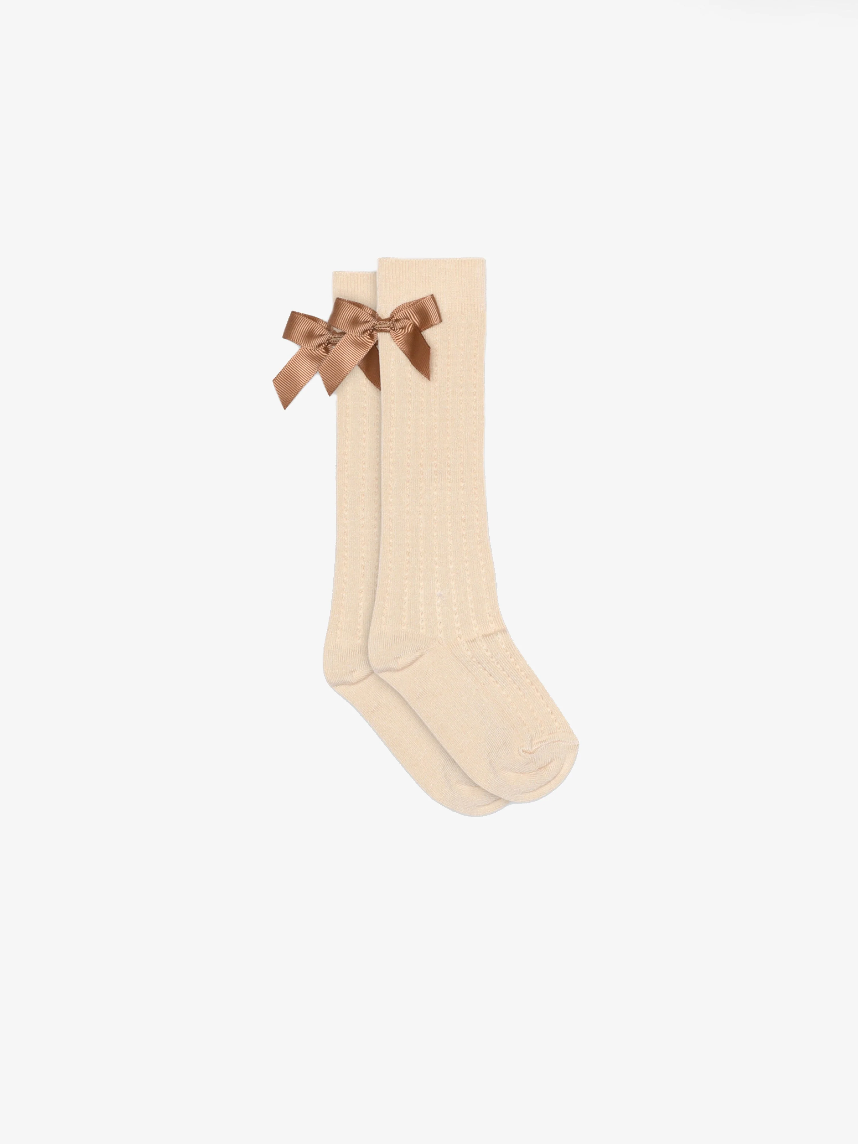 MP Kniestrümpfe mit Schleife - Kids - Light Beige | 101381 MP Liva