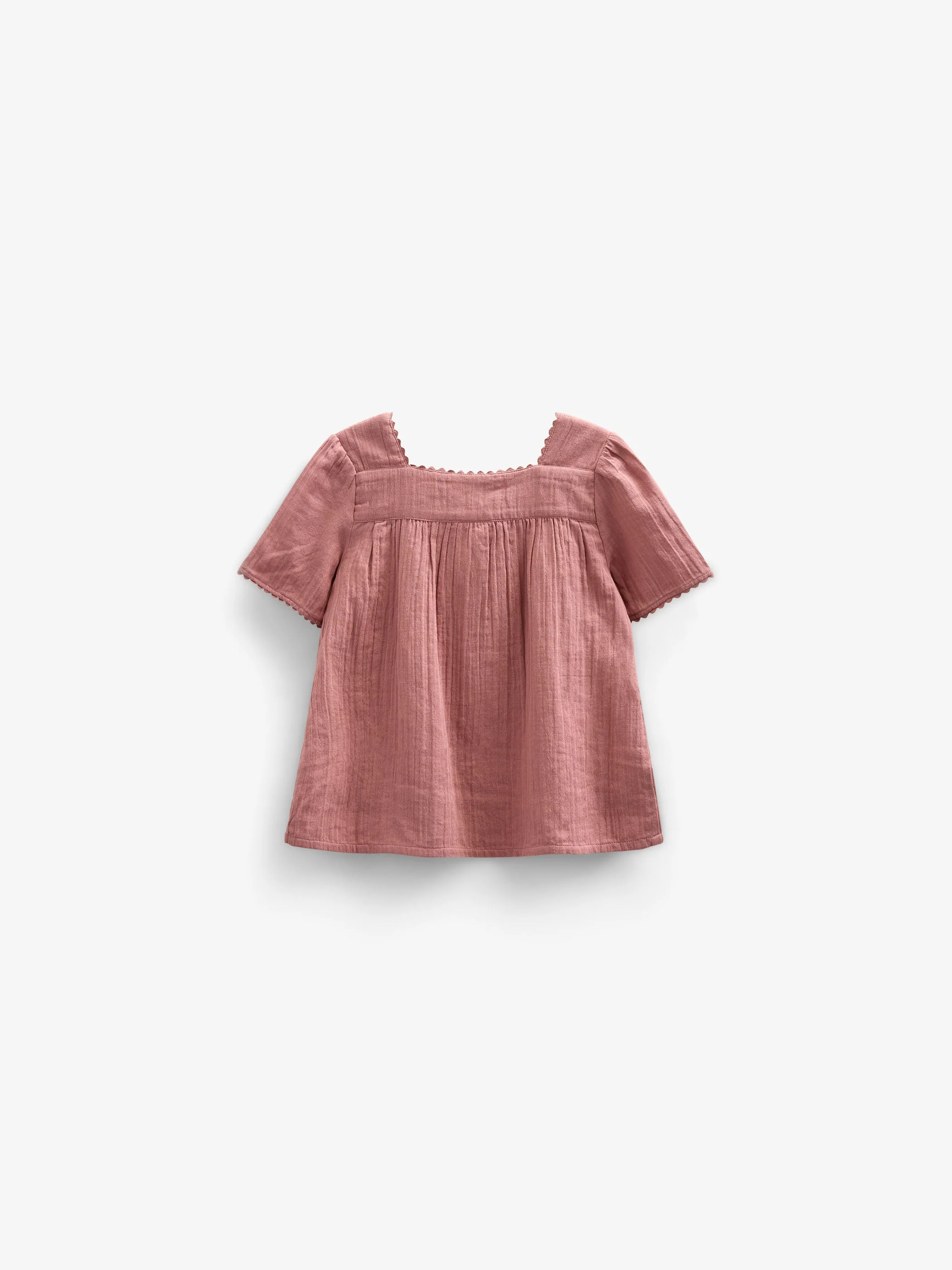 Kurzärmelige Bluse aus Gaze - Tween - Old Rose | 100921 Jasmine - Image 3