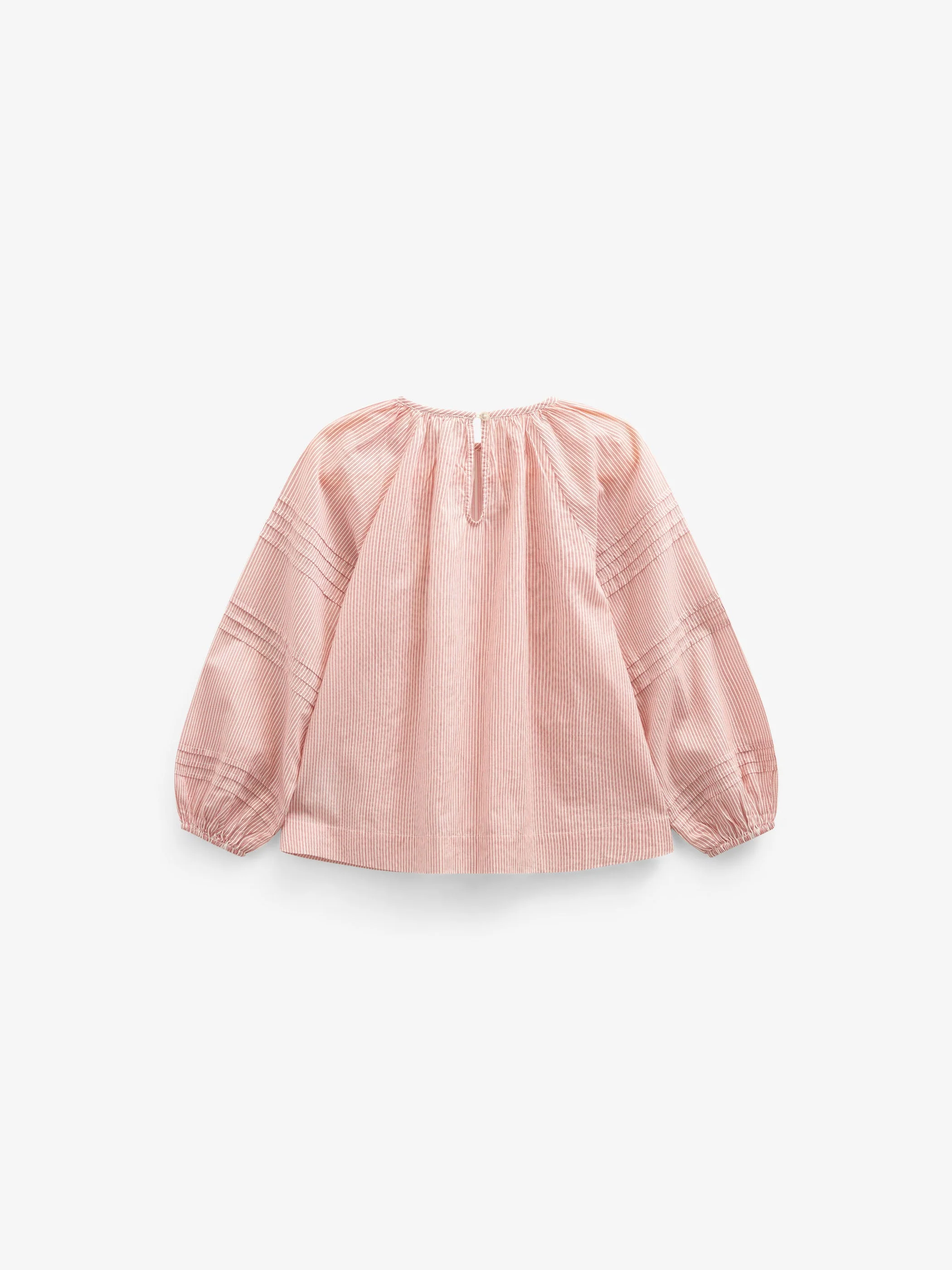 Langärmelige Gestreifte Bluse - Kids - Offwhite/Cherry Red | 100990 Willa - Image 3