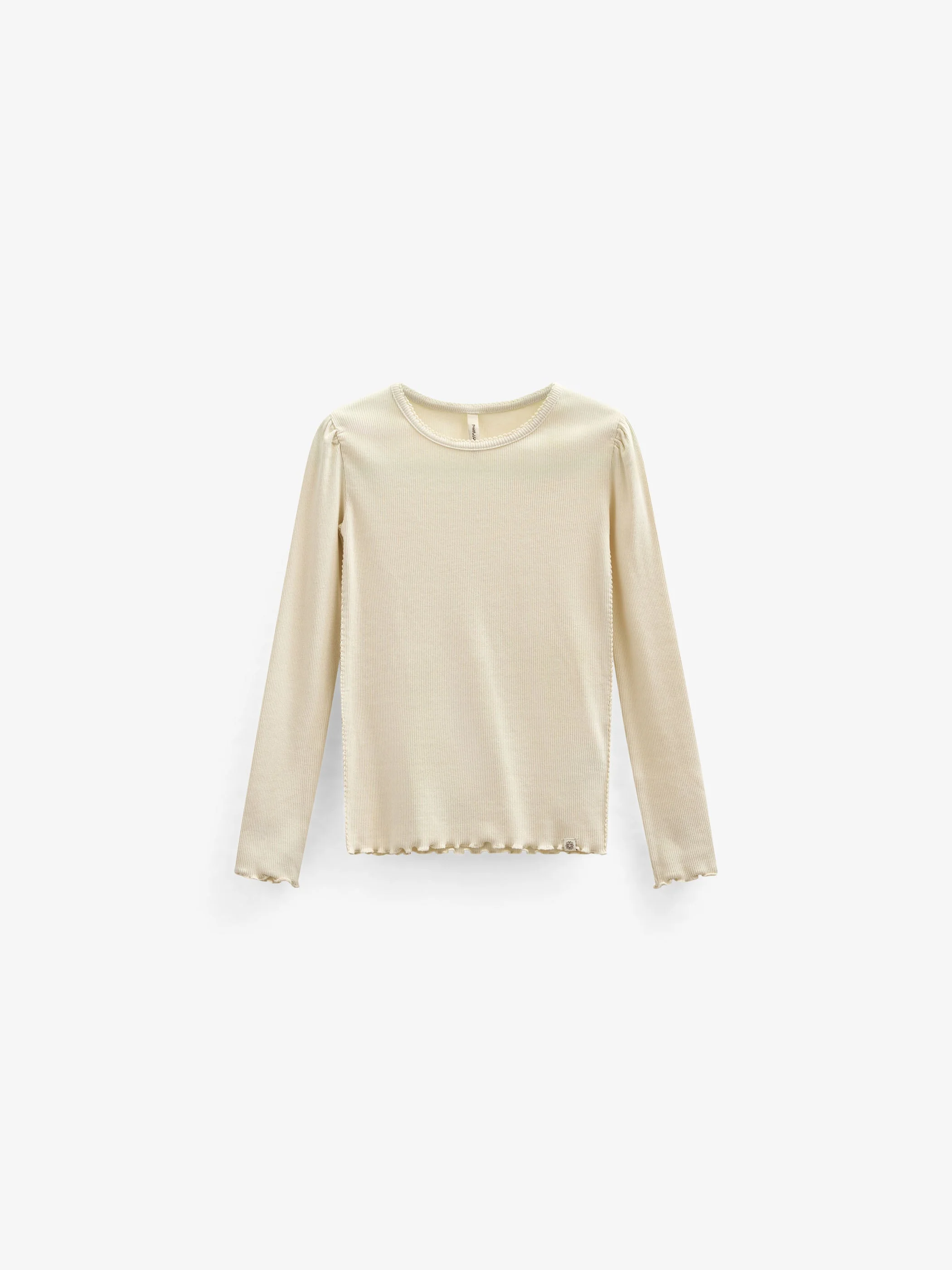 LangÀrmeliges T-Shirt aus Modalripp - Tween - OffWhite | 101313 Lottie