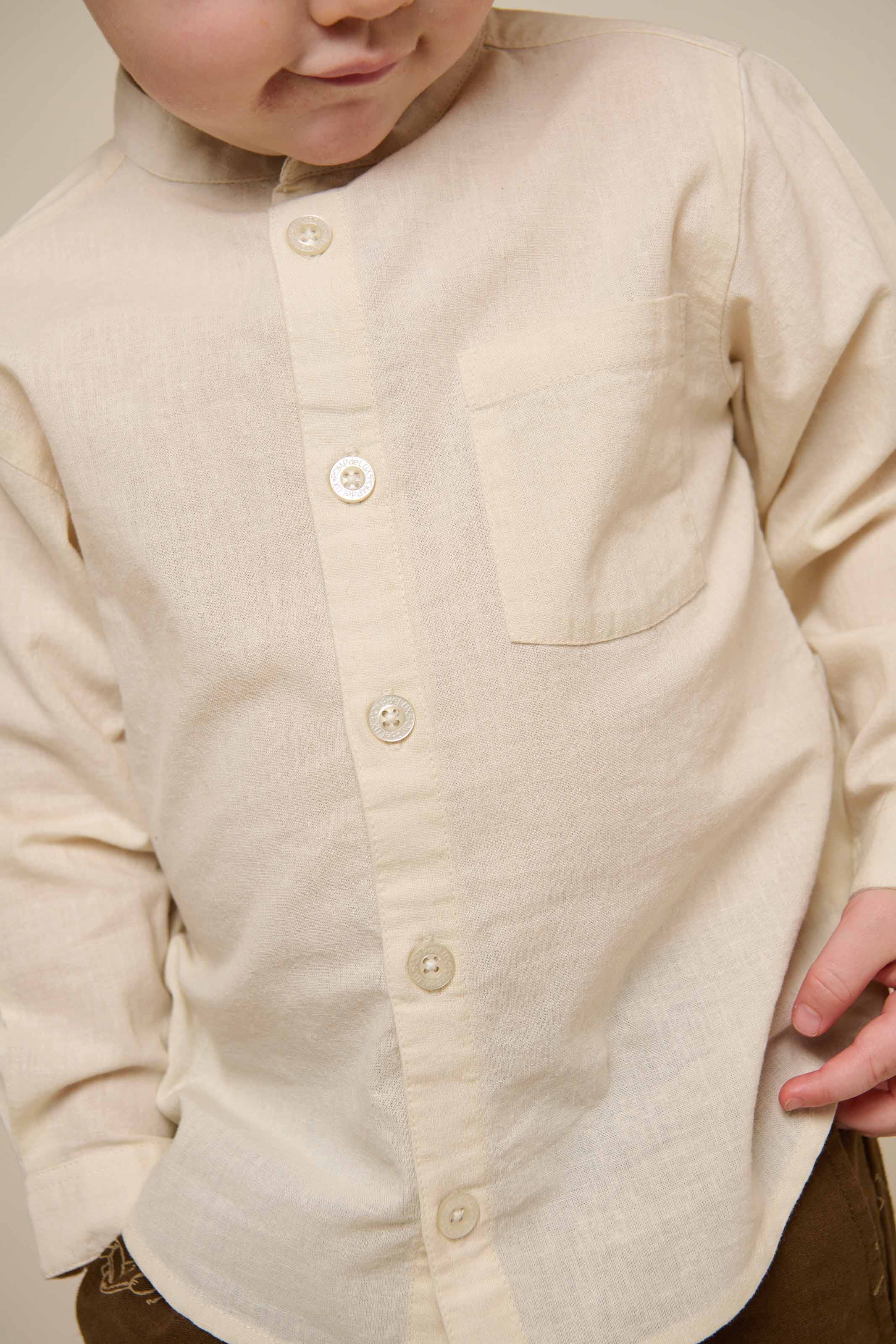 Leinenmischung Hemd mit Stehkragen - Kids - Offwhite | 101201 Lucca - Image 4