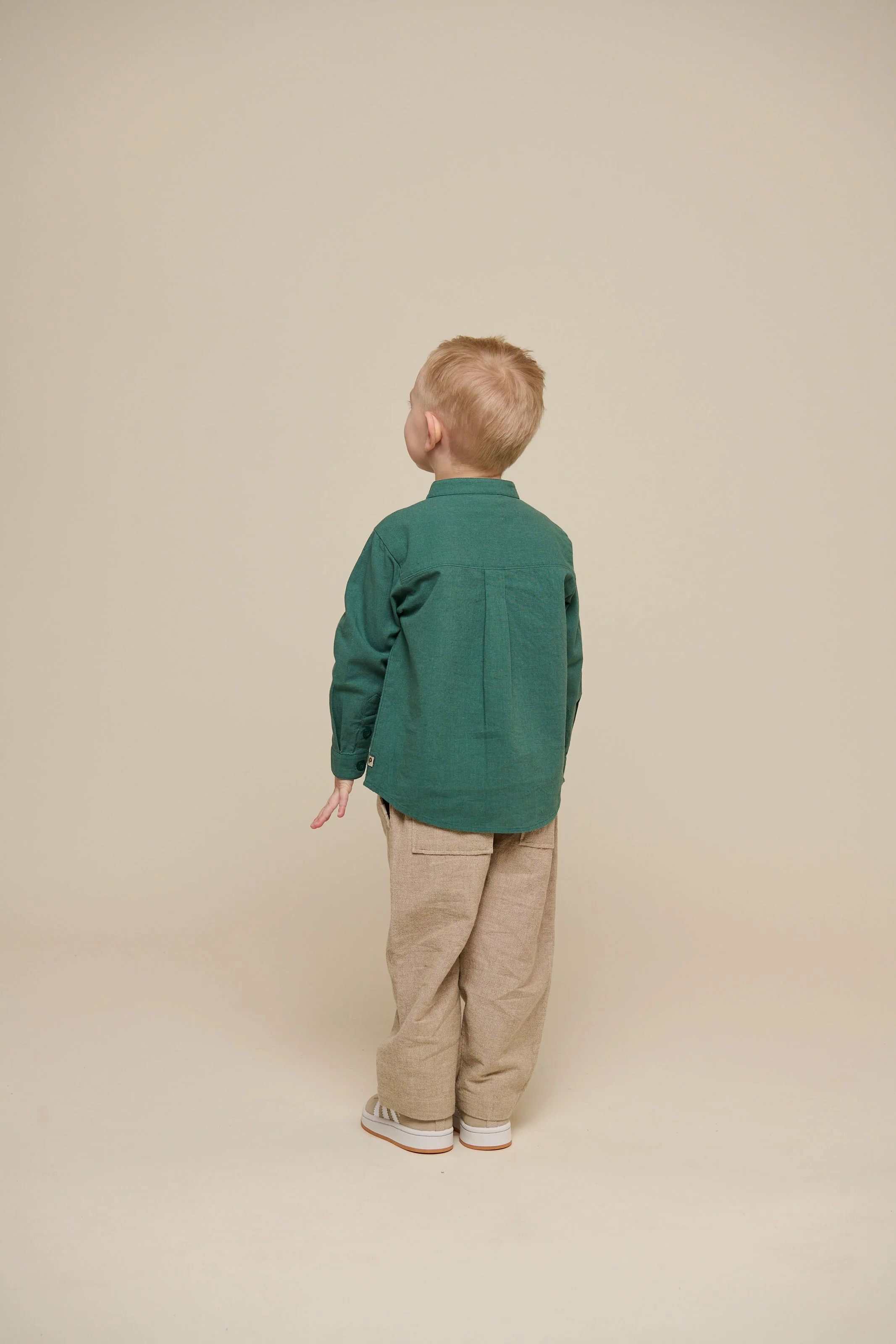 Leinenmix Hemd mit Stehkragen - Kids - Tropical Green | 101203 Lucca - Image 6