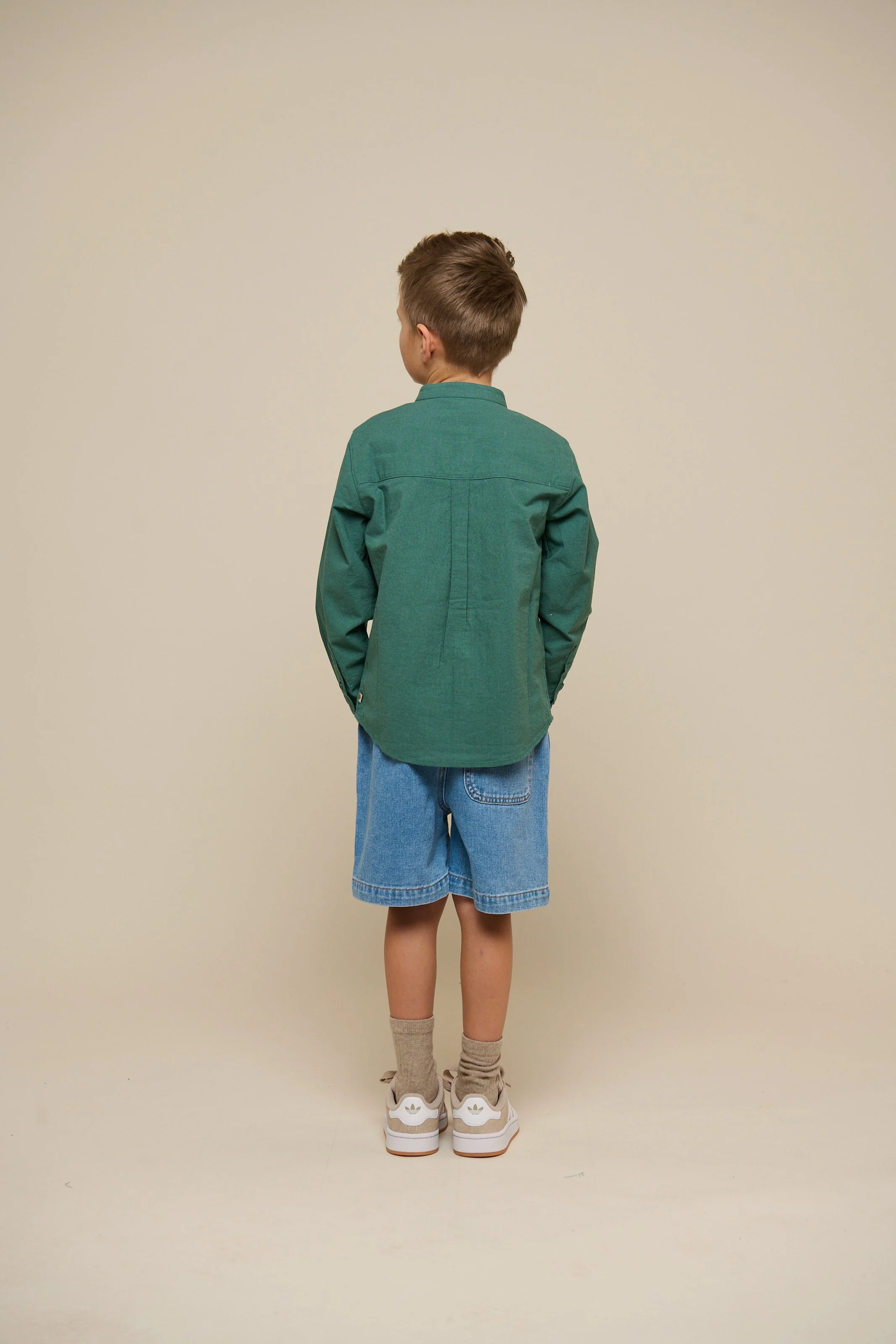Leinenmix Hemd mit Stehkragen - Tween - Tropical Green | 101204 Lucca - Image 4