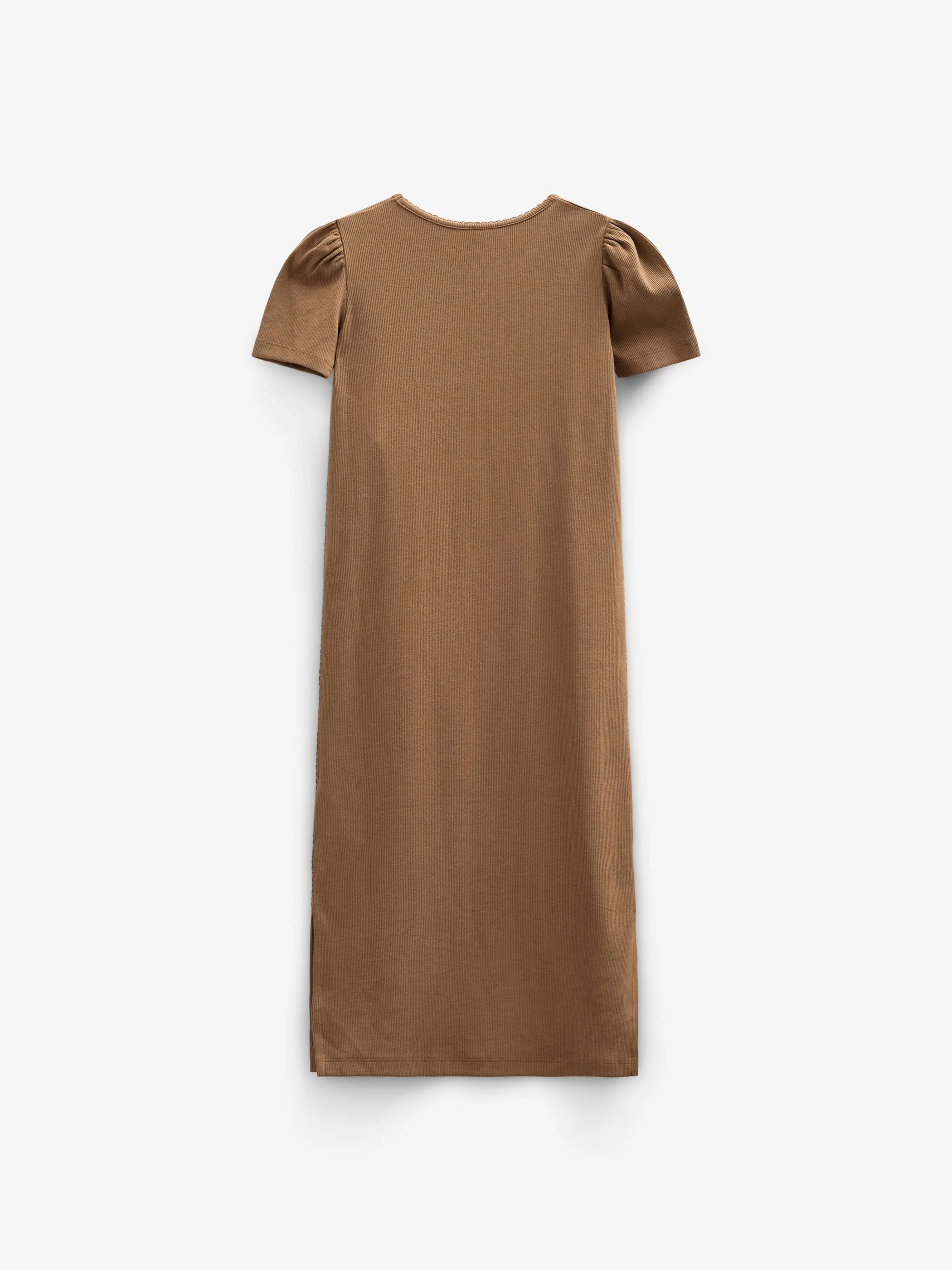 Modal-Ripp Lang T-Shirt Kleid - Tween - Coconut | 101294 Lottie - Image 3