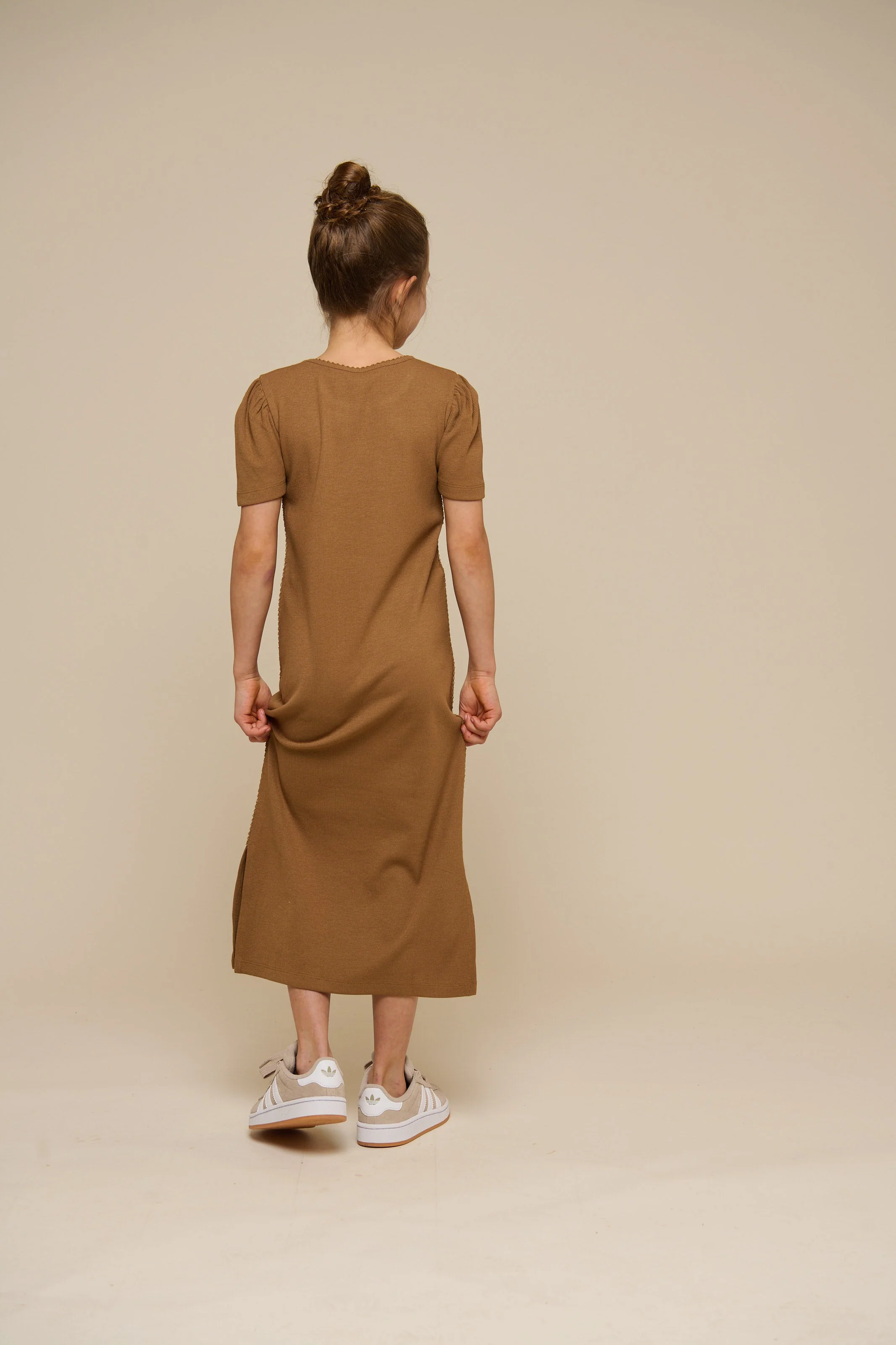 Modal-Ripp Lang T-Shirt Kleid - Tween - Coconut | 101294 Lottie - Image 4