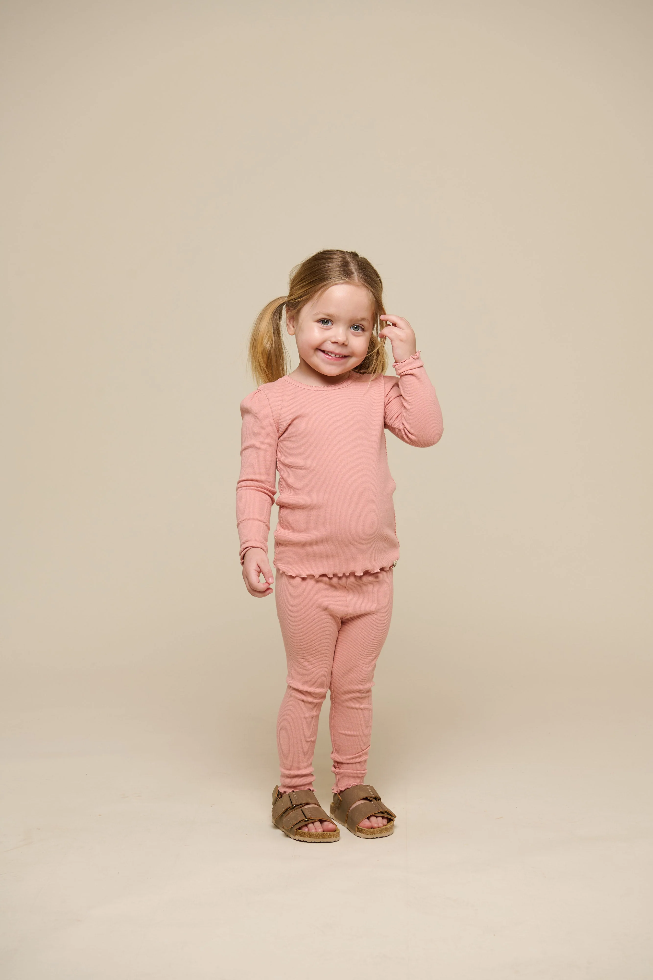 Modal-Ripp-Leggings - Kids - Rose Tan | 101322 Lottie - Image 2