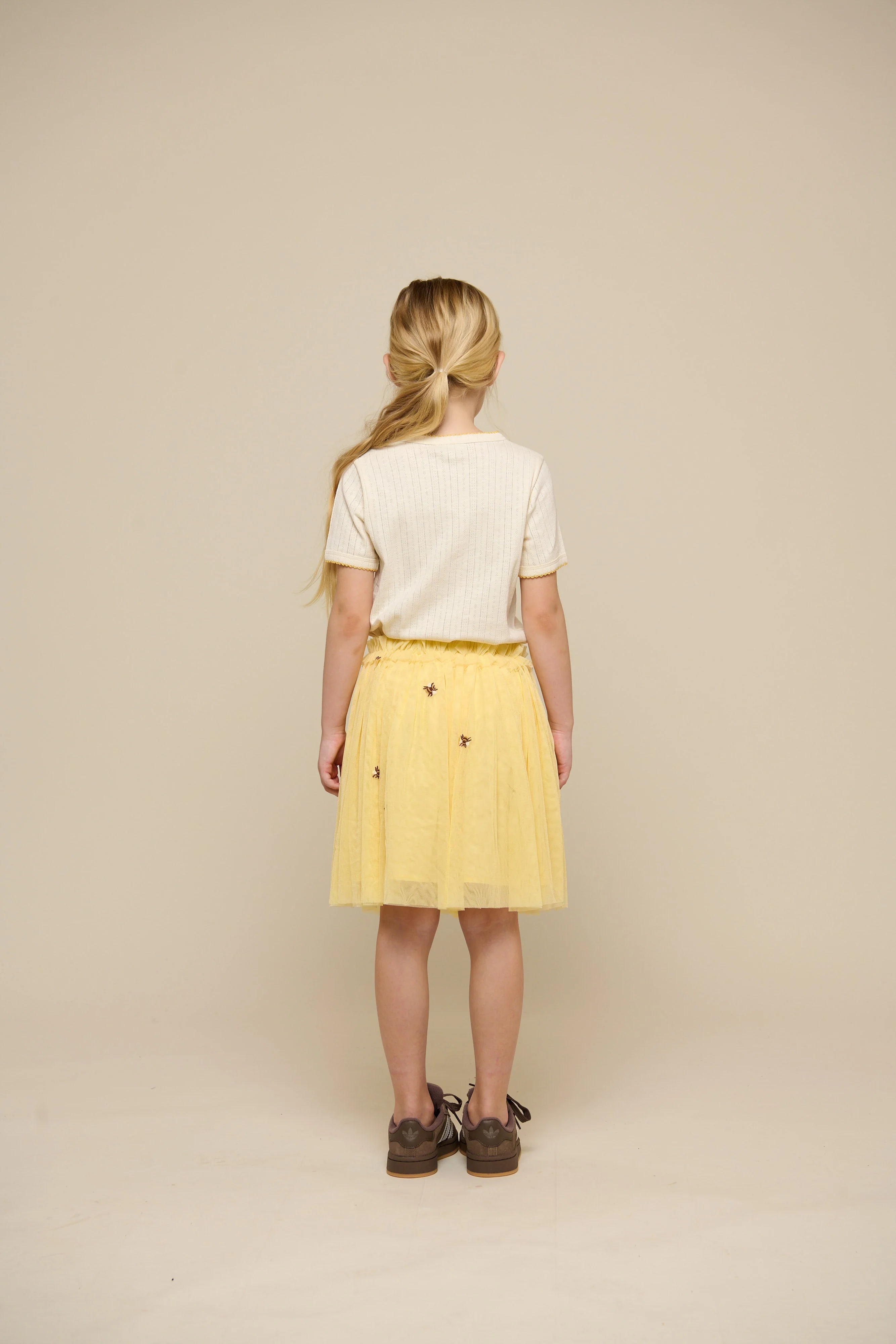 Pointelle T-Shirt mit Kontrast-Picot - Tween - Off White | 101290 Drew - Image 4